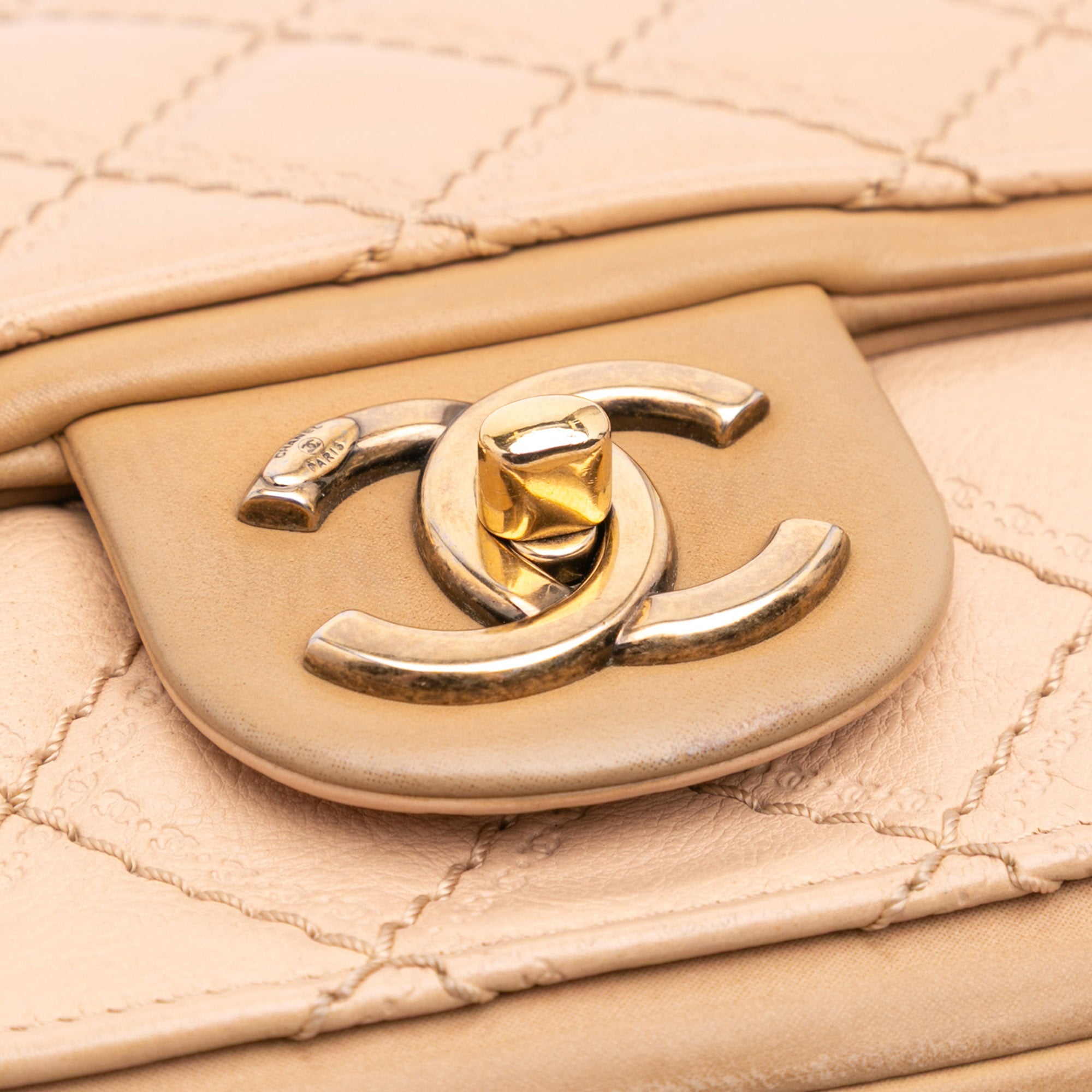 Chanel Medium Bicolor Calfskin Graphic Flap - image 7