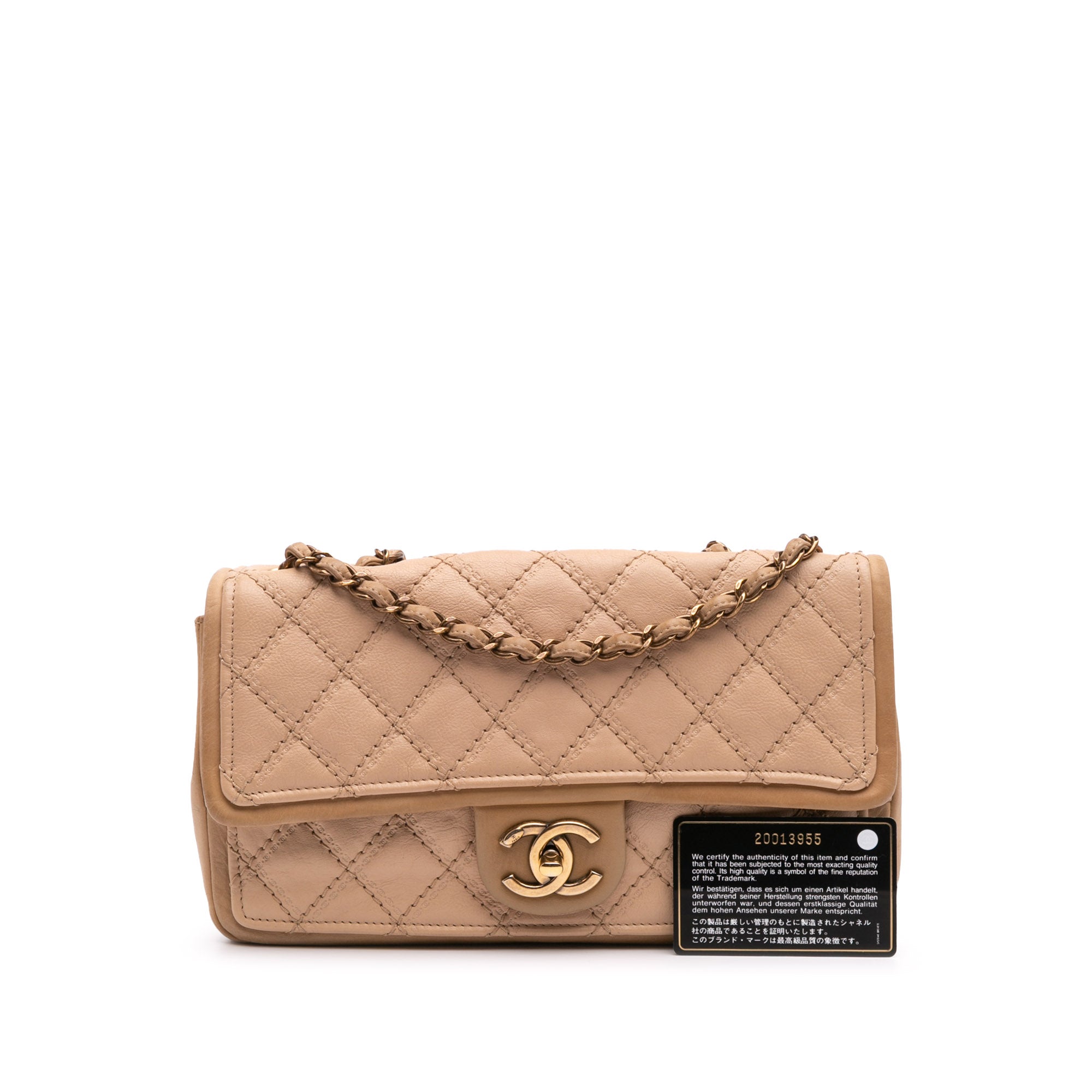 Chanel Medium Bicolor Calfskin Graphic Flap - image 9