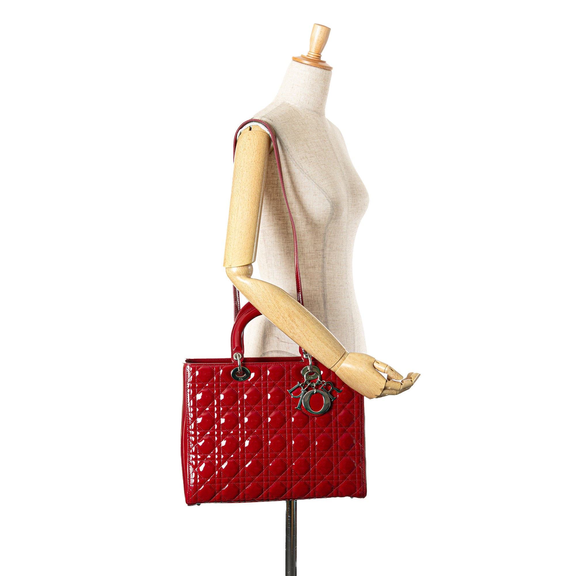 Dior Large Patent Cannage Lady Dior - image 13