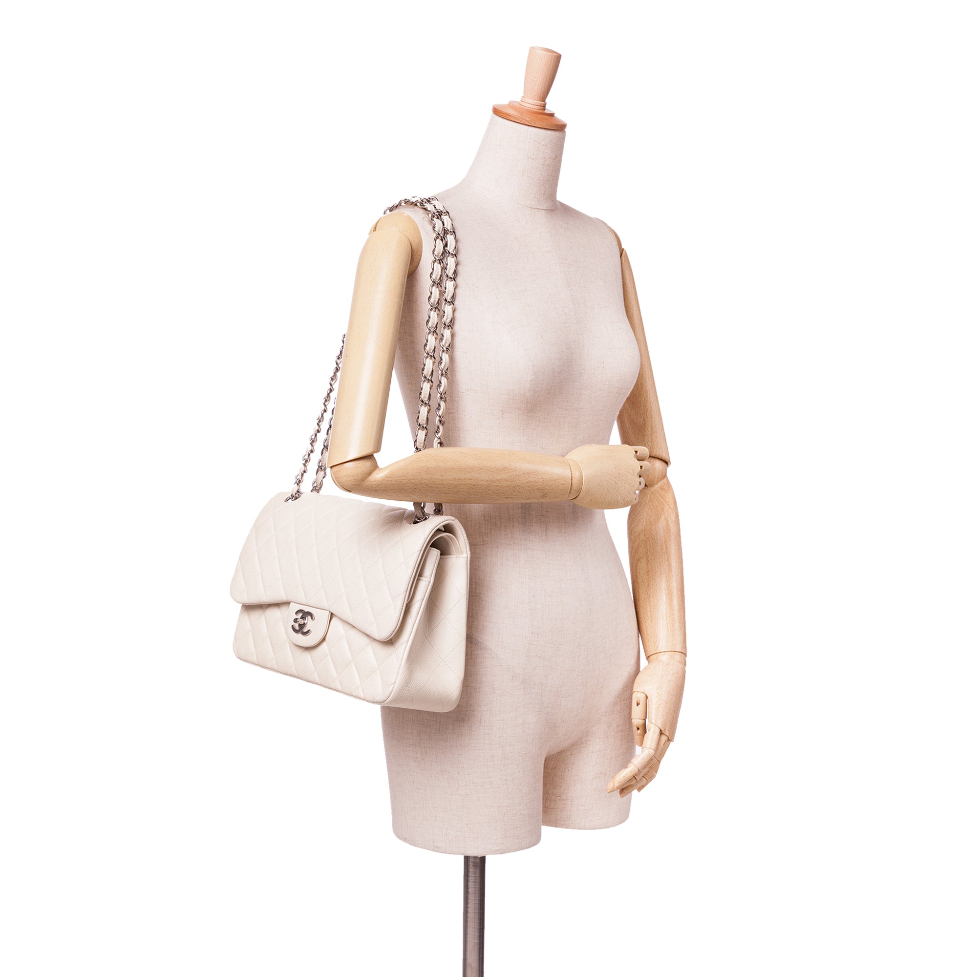 Chanel Jumbo Classic Caviar Double Flap - image 12
