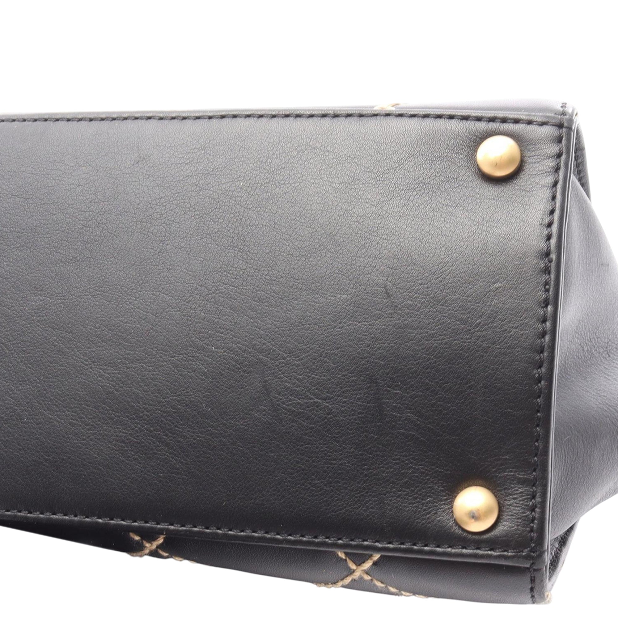 Chanel CC Calfskin Wild Stitch Handbag - image 7