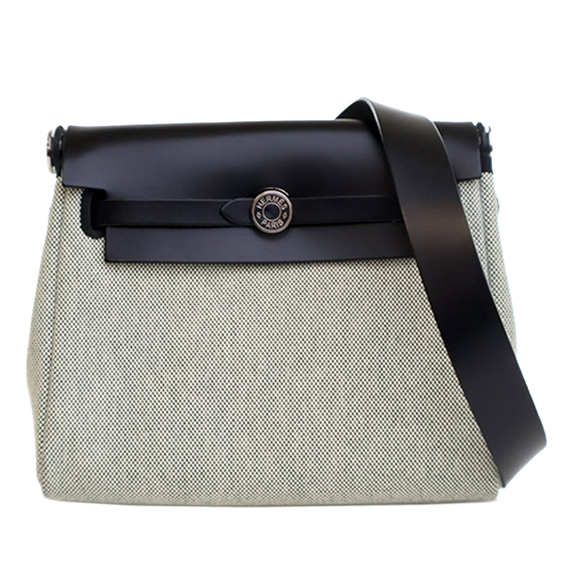 Hermès Military Toile and Vache Hunter Herbag Zip 20 - image 1