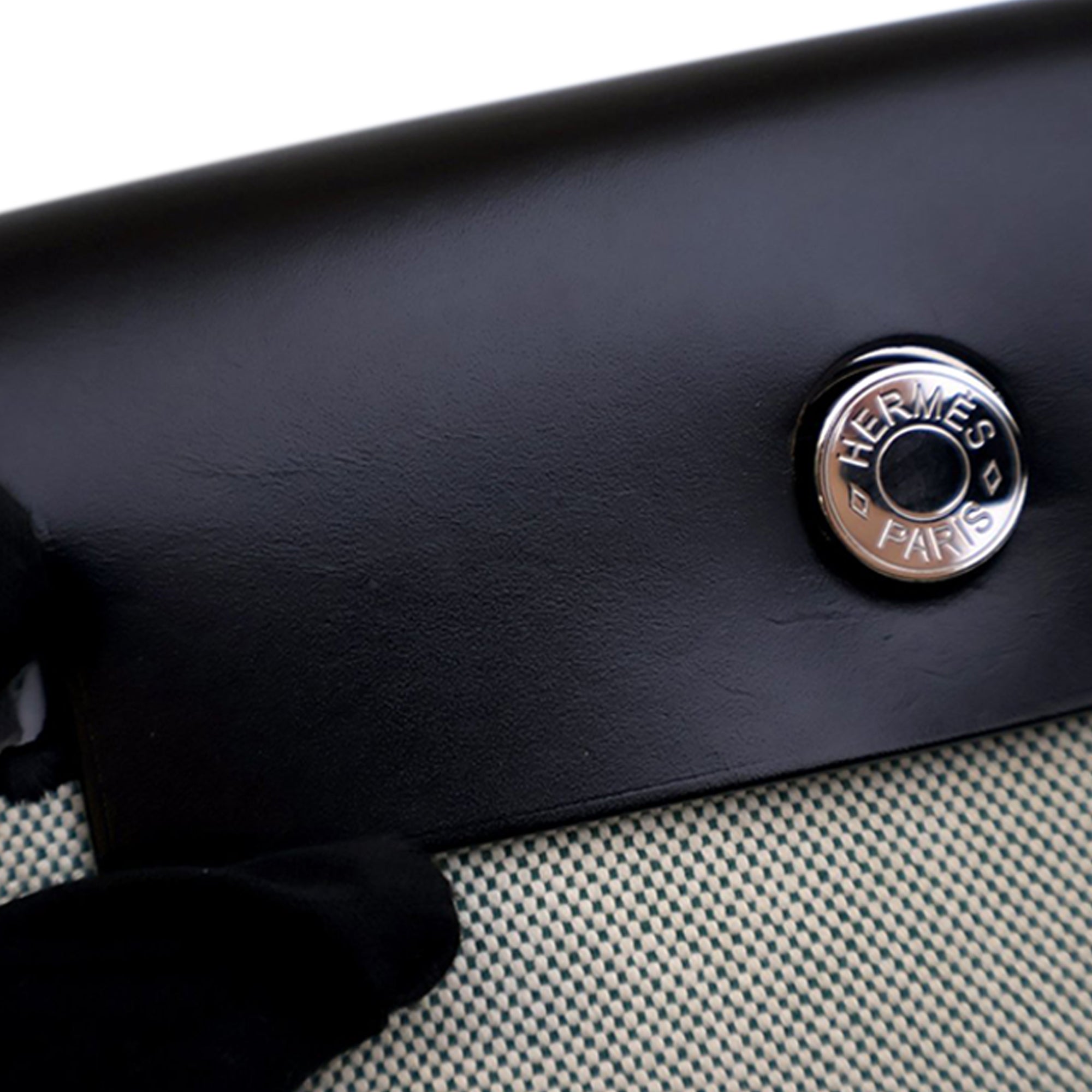Hermès Military Toile and Vache Hunter Herbag Zip 20 - image 12