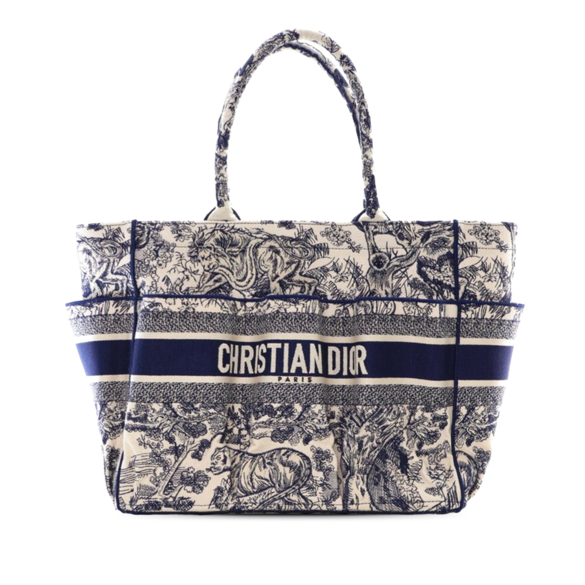 Dior Canvas Embroidered Toile De Jouy Catherine Tote - image 1
