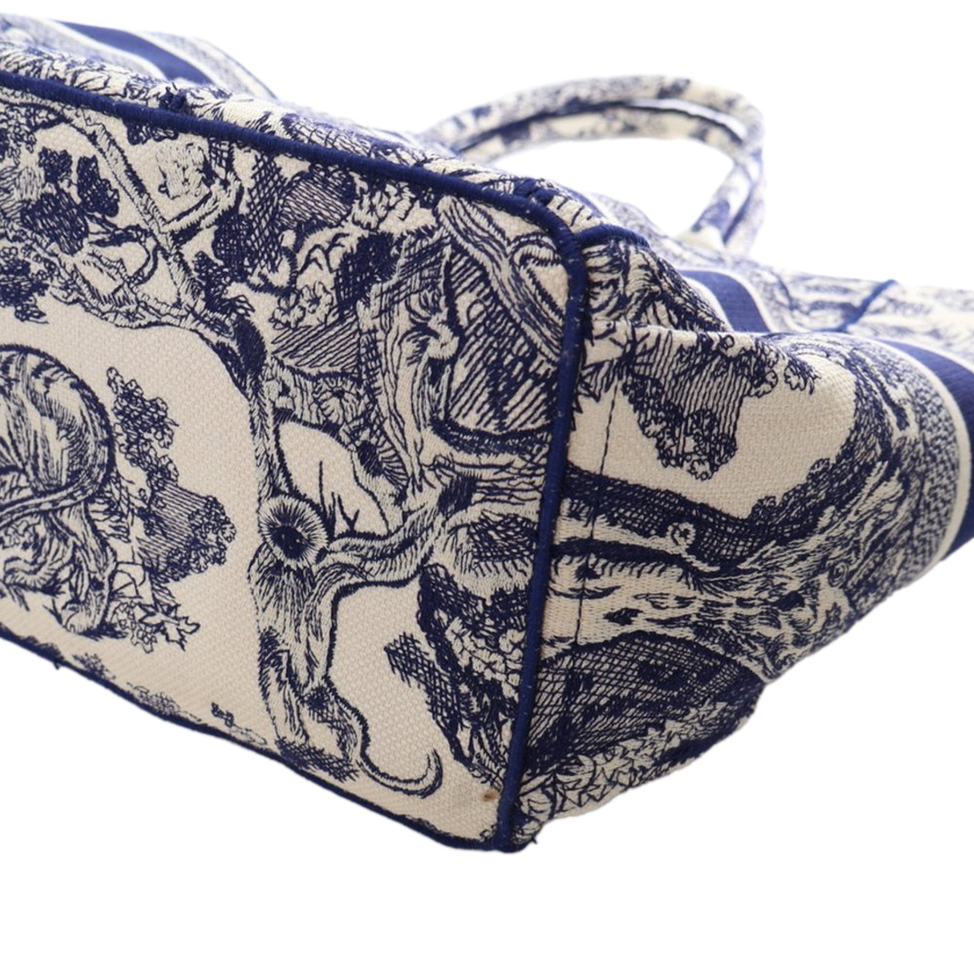 Dior Canvas Embroidered Toile De Jouy Catherine Tote - image 8