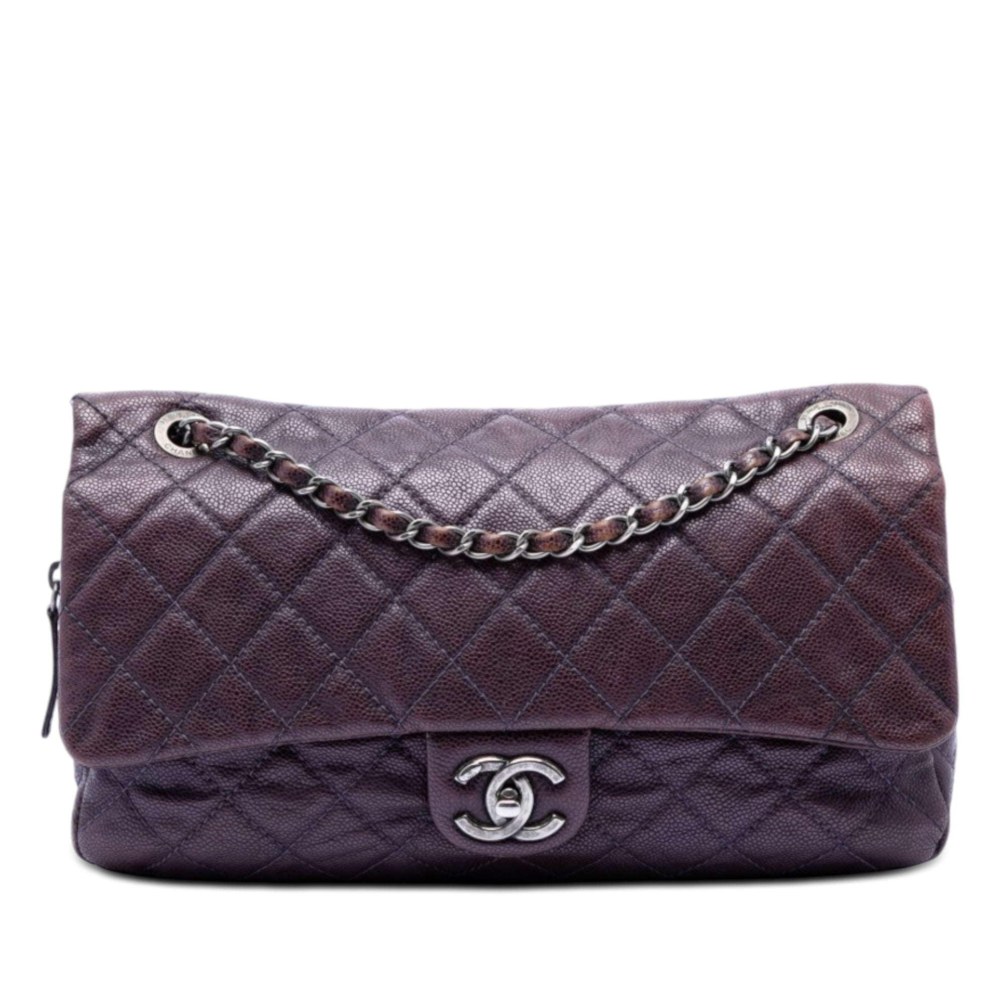 Chanel Jumbo Quilted Iridescent Caviar Easy Flap - image 1