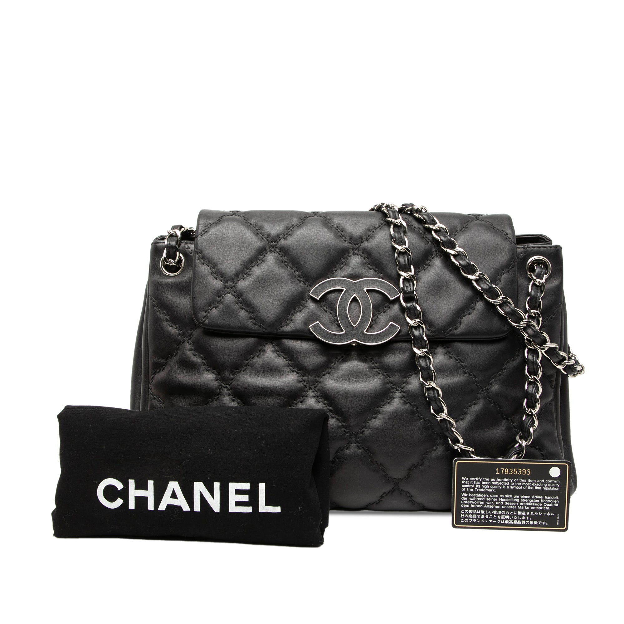 Chanel Large CC Calfskin Double Stitch Hamptons Accordion Flap - image 8