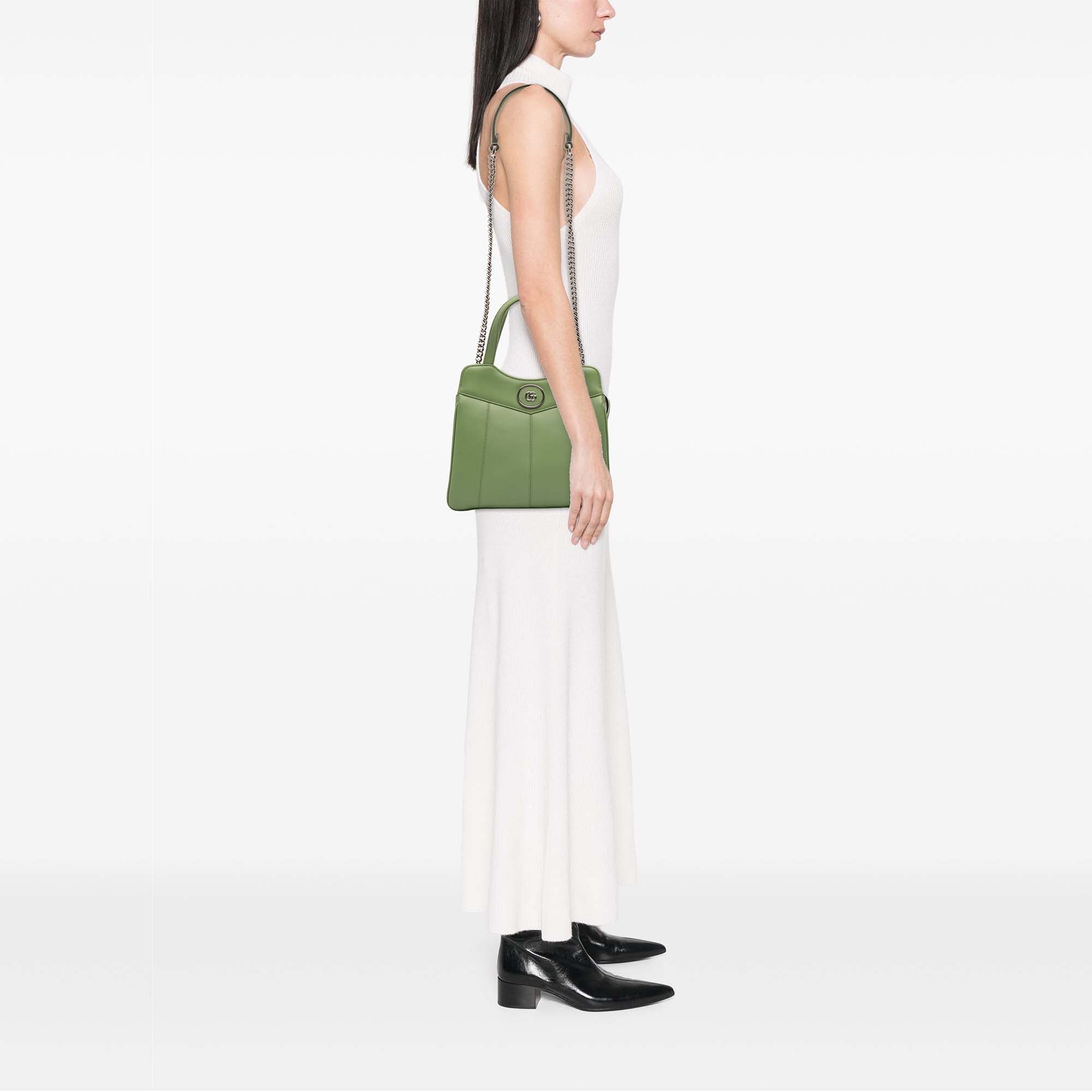 Gucci Small Leather Petite GG Tote - image 11