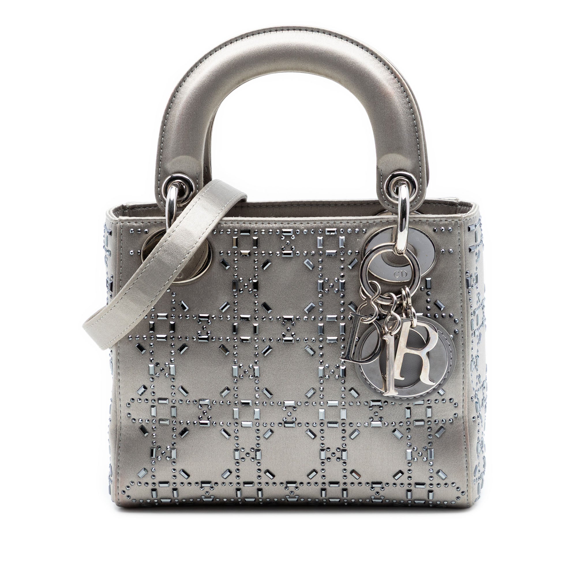 Dior Mini Satin Cannage Crystal Embellished Lady Dior - image 1