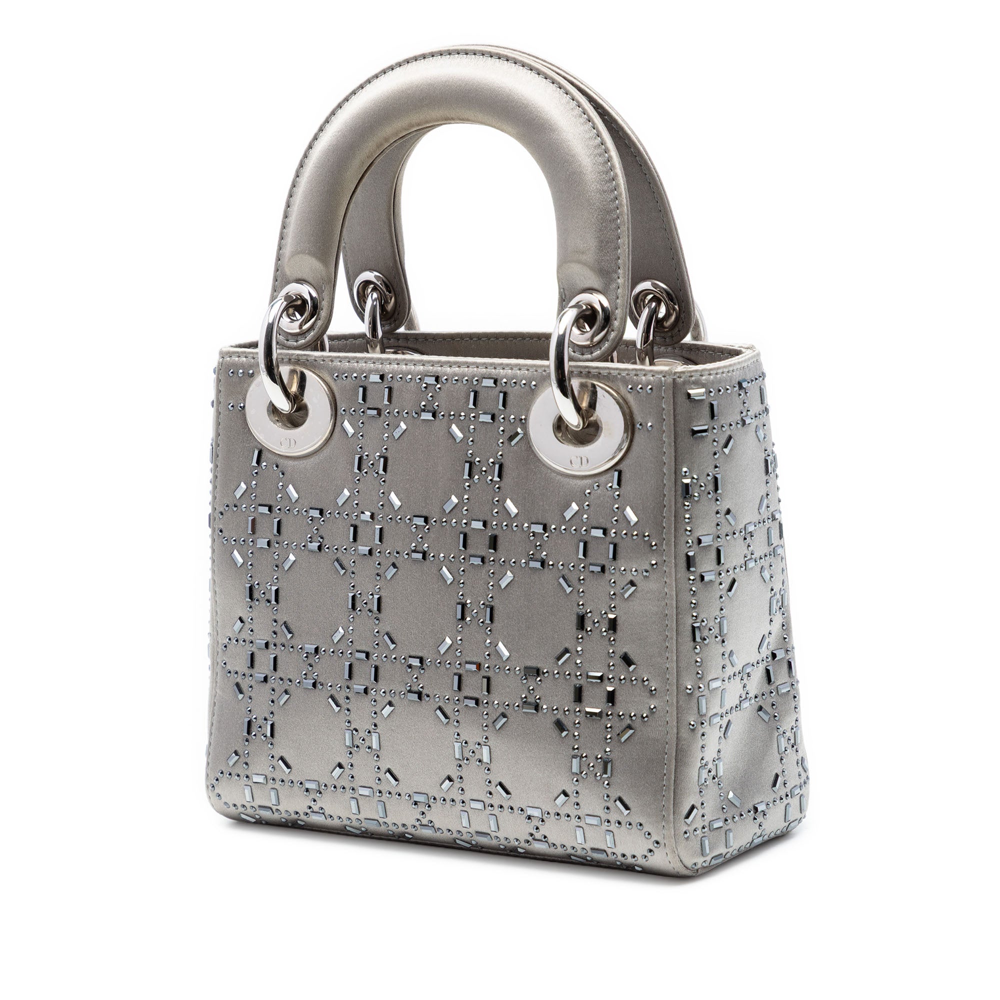 Dior Mini Satin Cannage Crystal Embellished Lady Dior - image 2