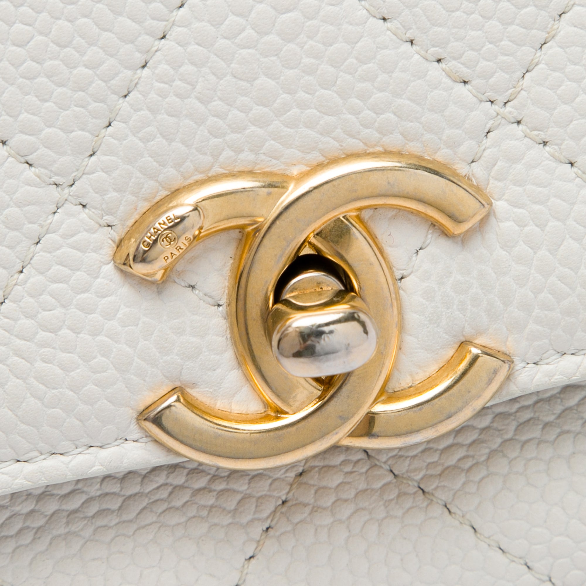 Chanel Medium Stitched Caviar Chic Affinity Top Handle Bag - image 5