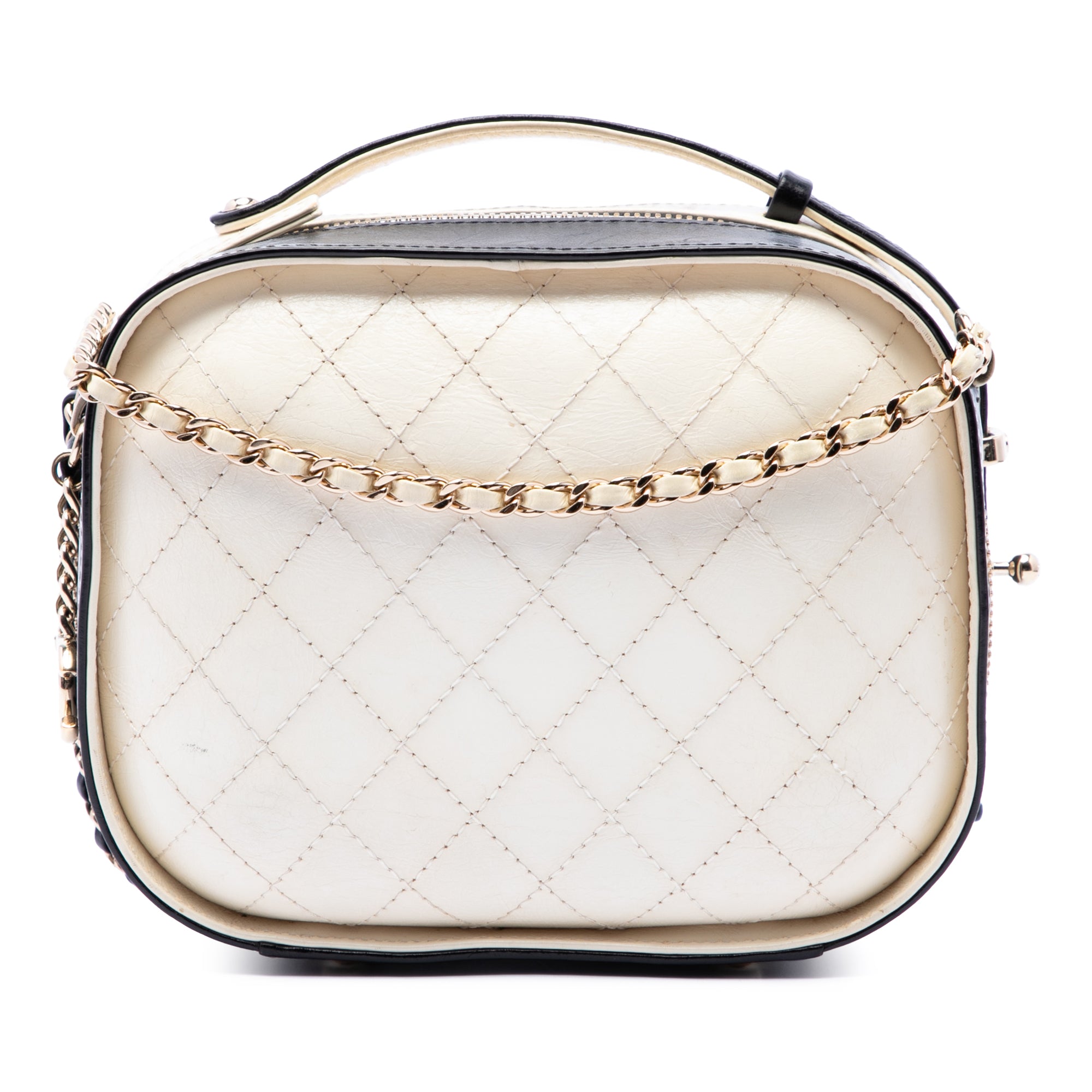 Chanel Small CC Quilted Crumpled Calfskin Vanity Case - image 1
