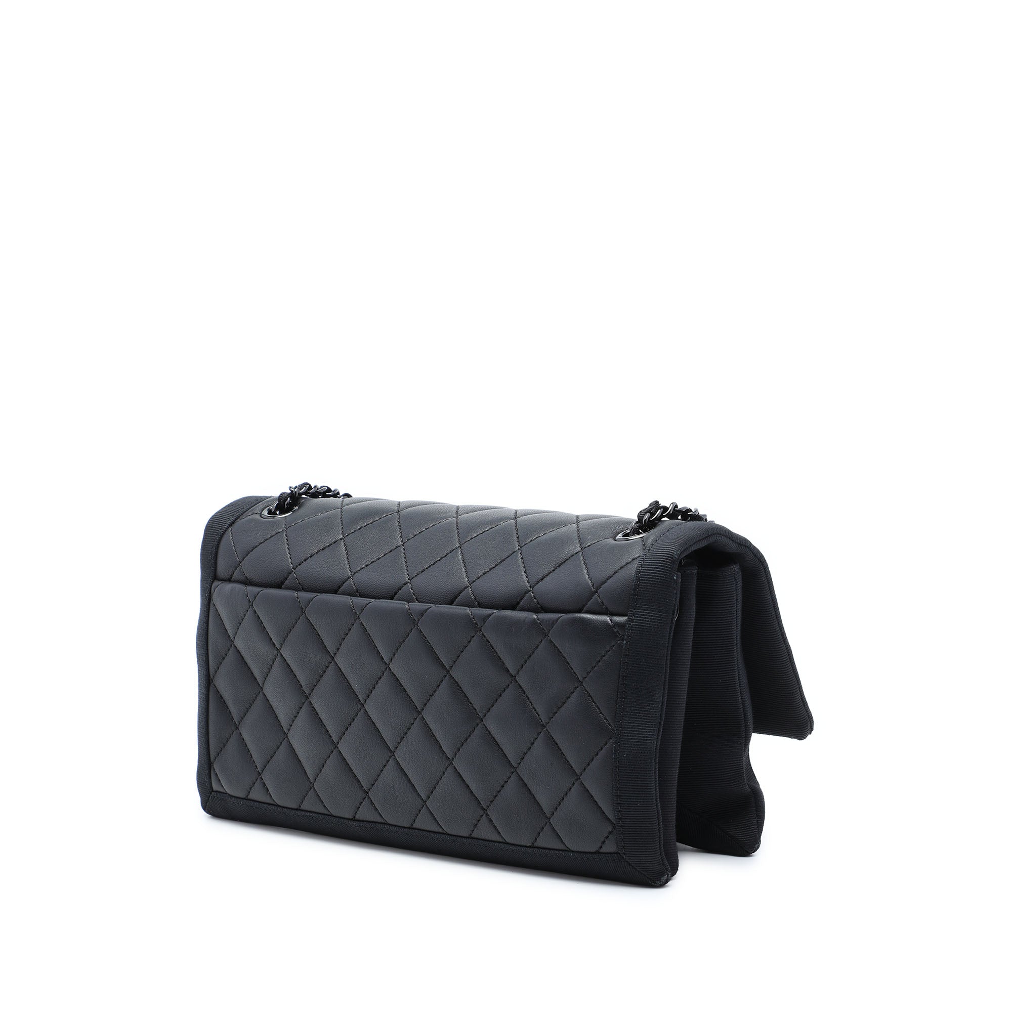Chanel CC Quilted Lambskin and Grosgrain So Black Flap - image 2