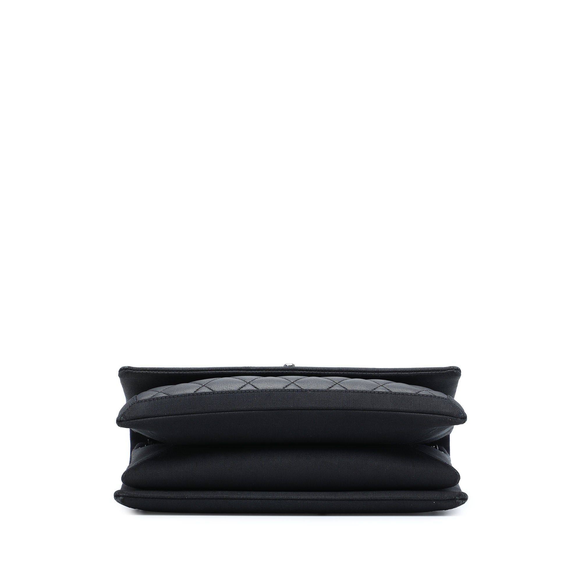 Chanel CC Quilted Lambskin and Grosgrain So Black Flap - image 3