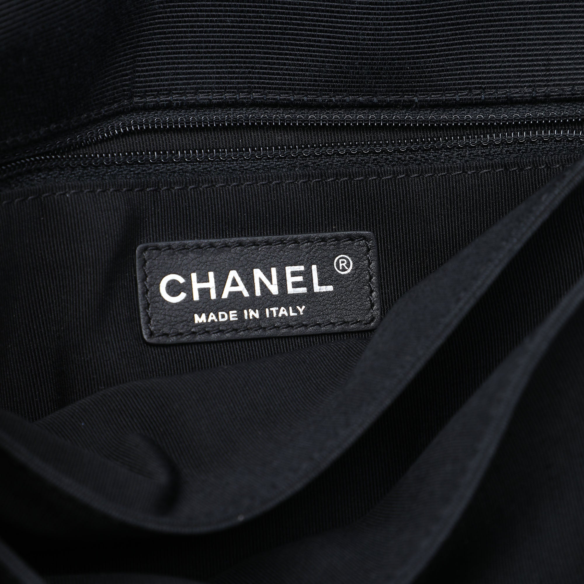 Chanel CC Quilted Lambskin and Grosgrain So Black Flap - image 5