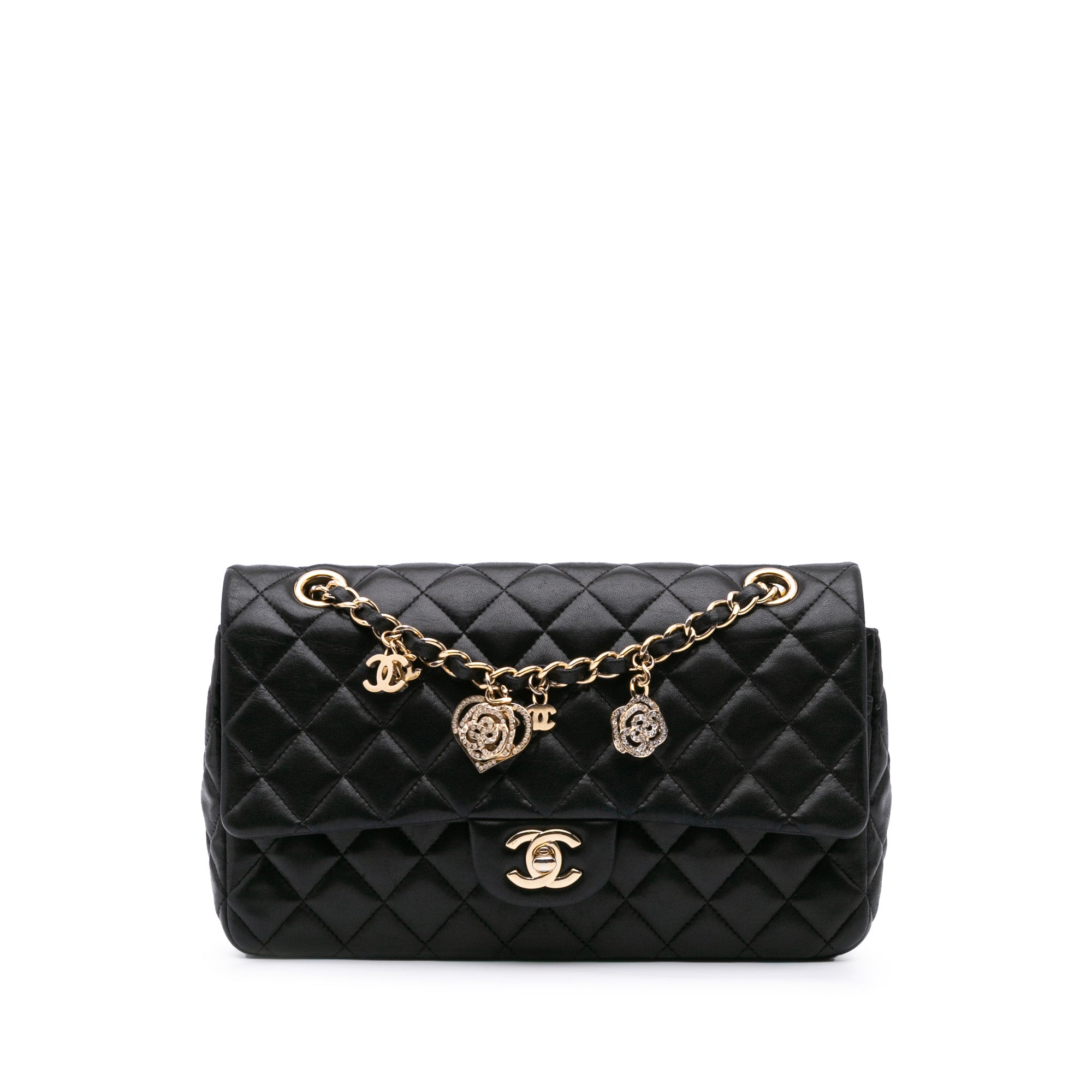 Chanel Medium Classic Lambskin Valentines Heart Charms Single Flap - image 1