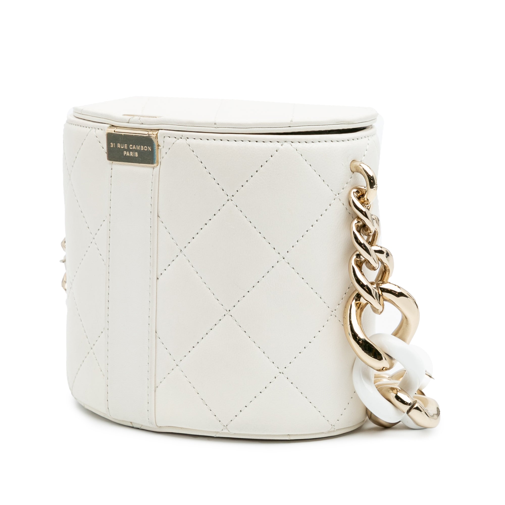 Chanel CC Quilted Lambskin Elegant Chain Vanity Case - image 2