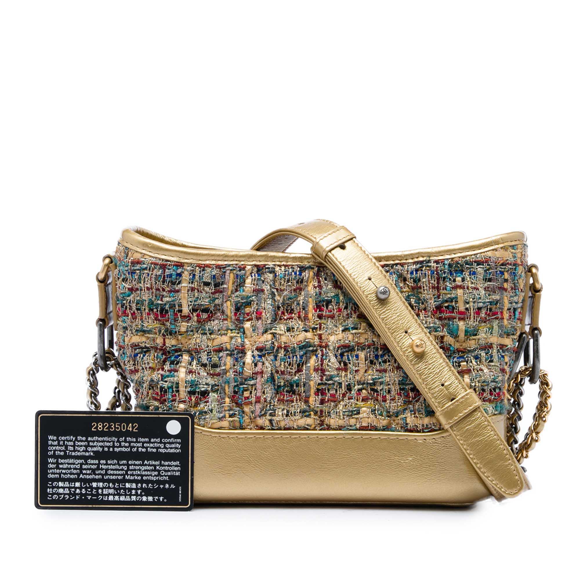 Chanel Small Tweed and Metallic Calfskin Gabrielle Crossbody - image 6