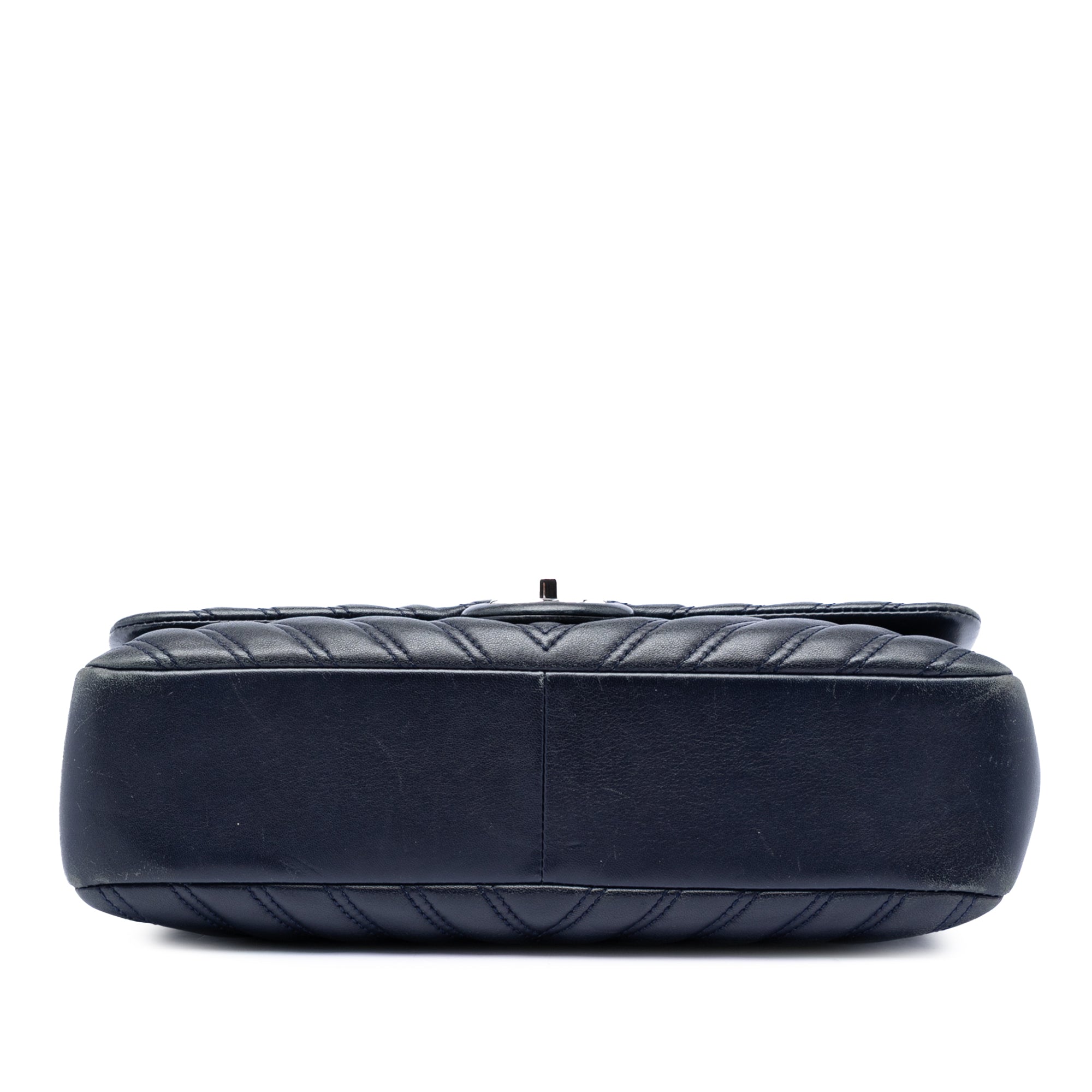 Chanel Jumbo Classic Chevron Lambskin Double Stitch Single Flap - image 3