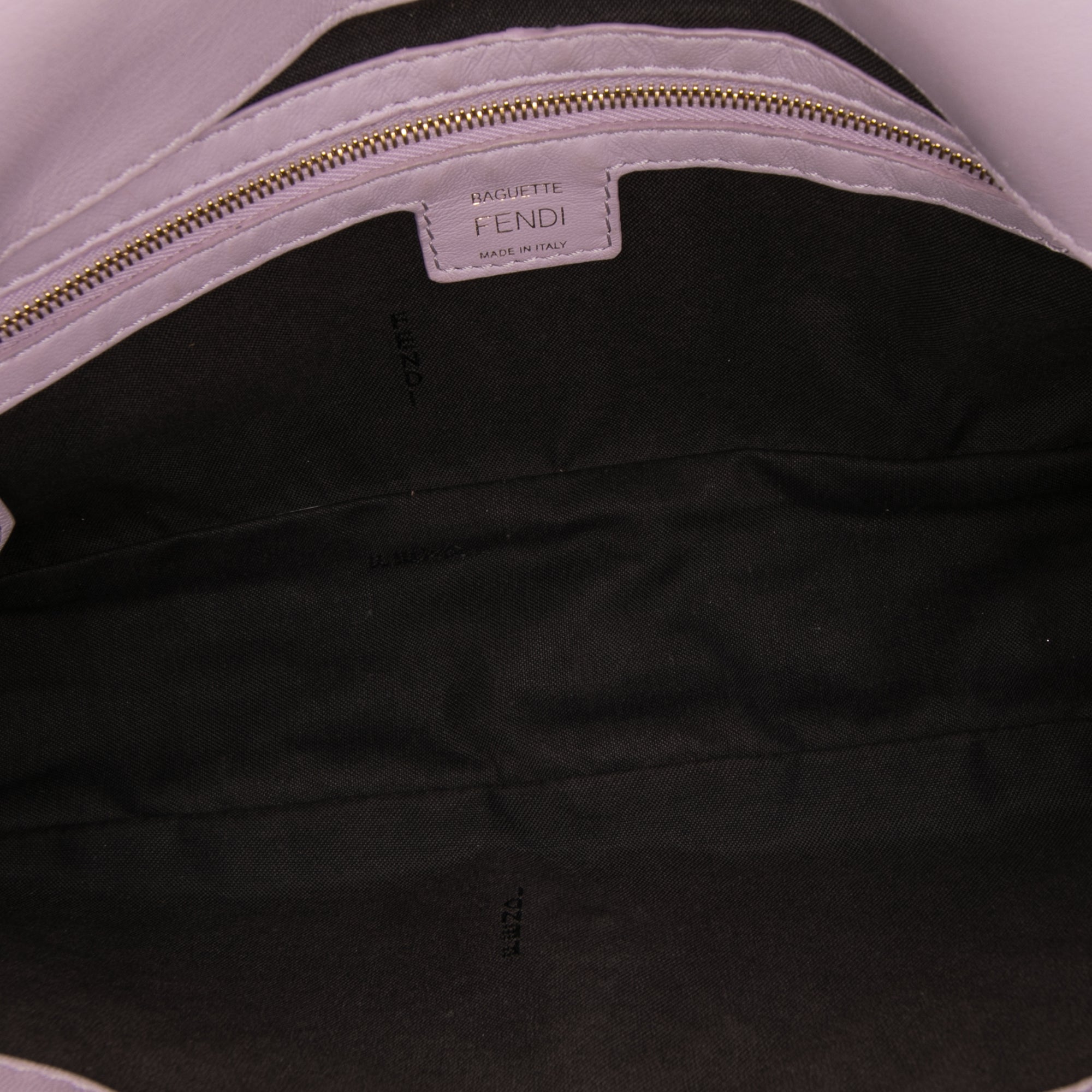 Fendi Medium Leather Embossed FF Baguette Satchel - image 4