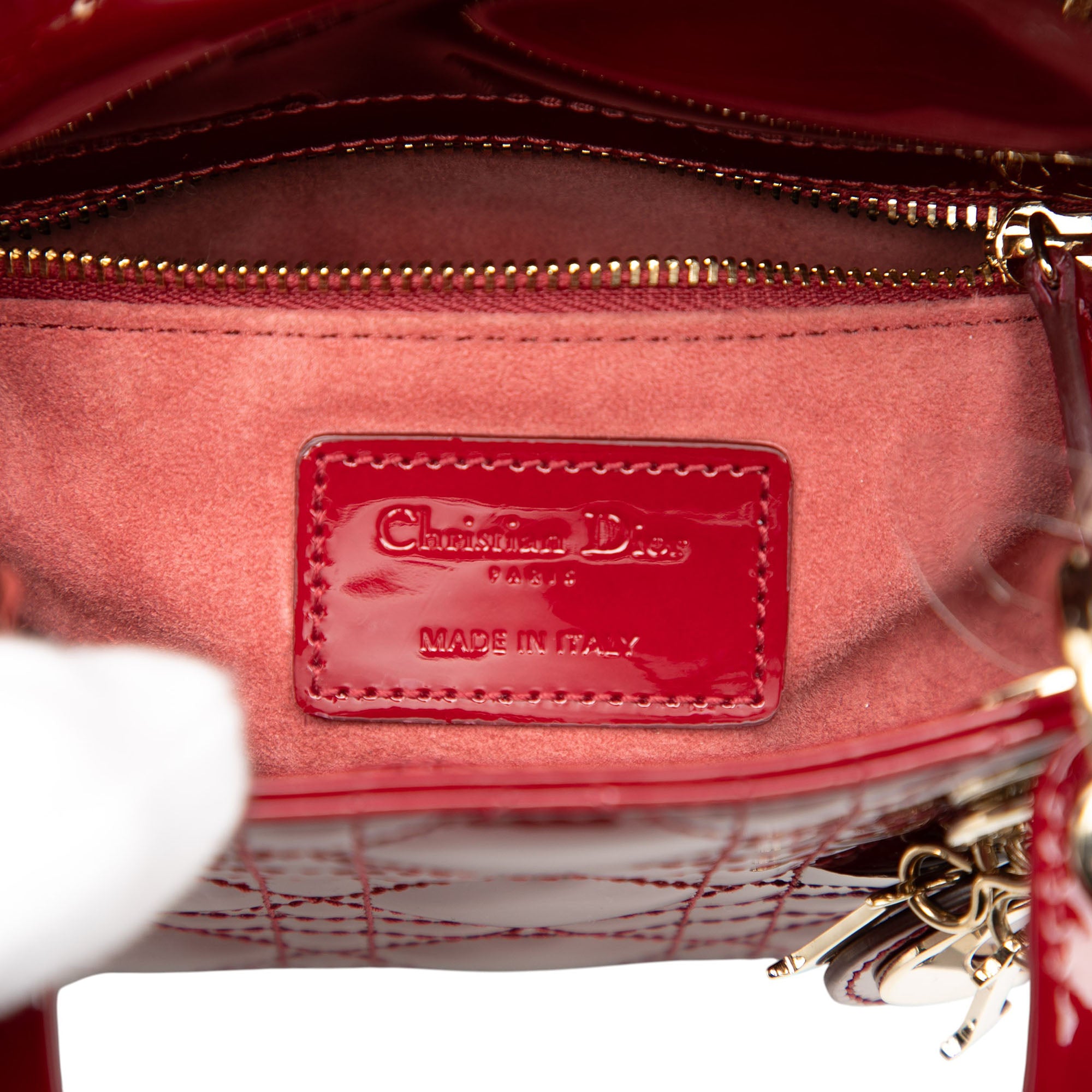 Dior Mini Patent Cannage Lady Dior - image 5