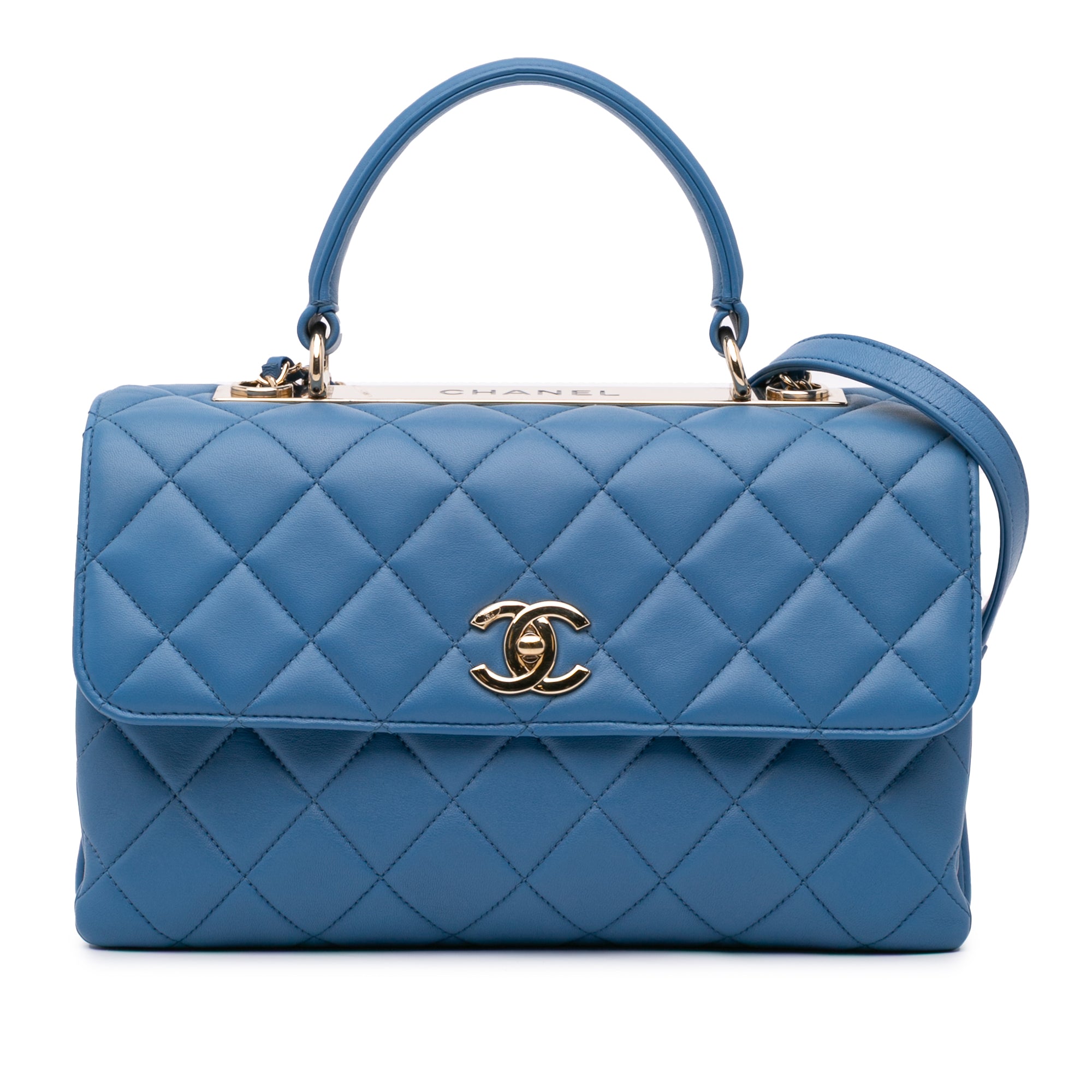 Chanel Medium Lambskin Trendy CC Top Handle Bag - image 1
