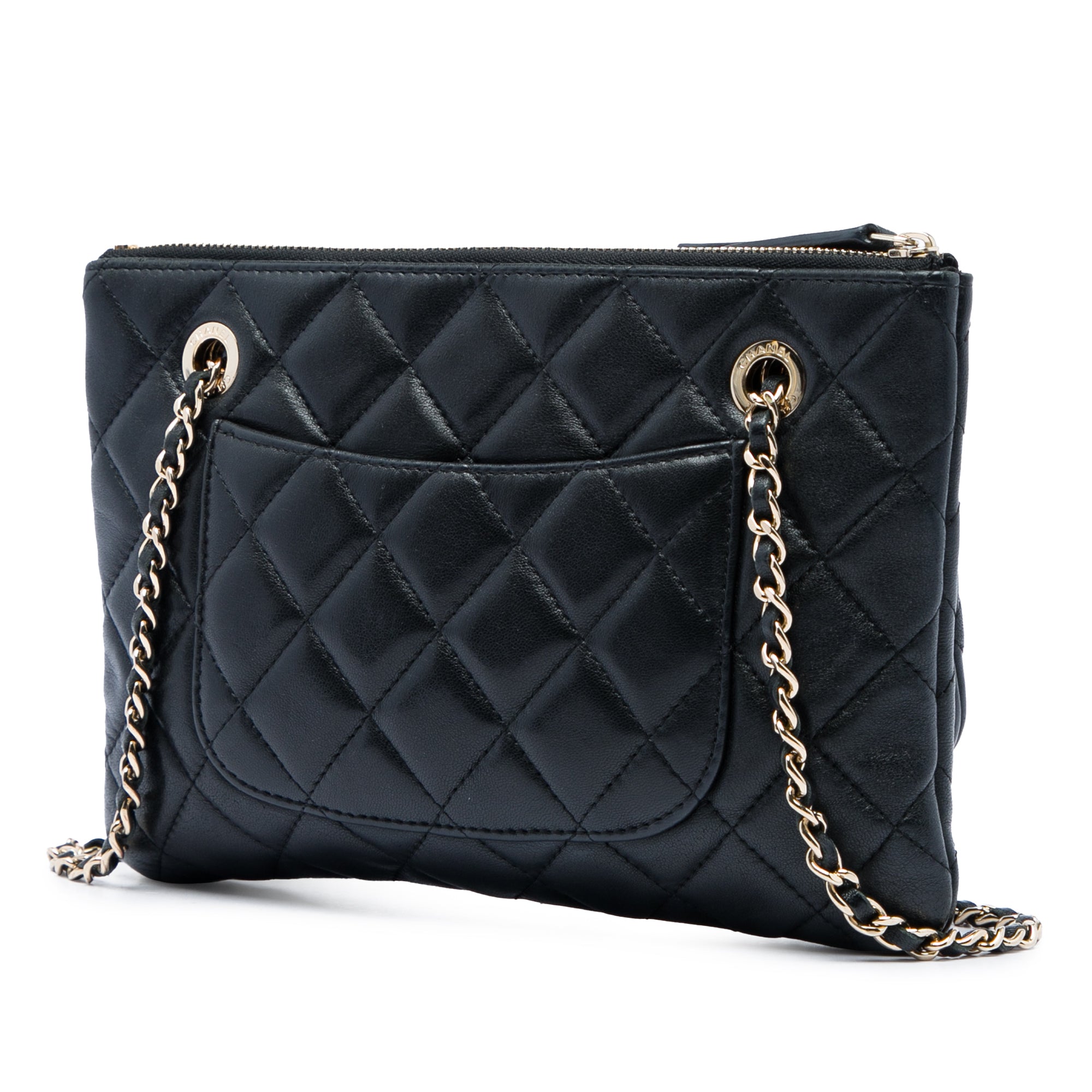 Chanel Quilted Lambskin Double Case with Chain - image 2