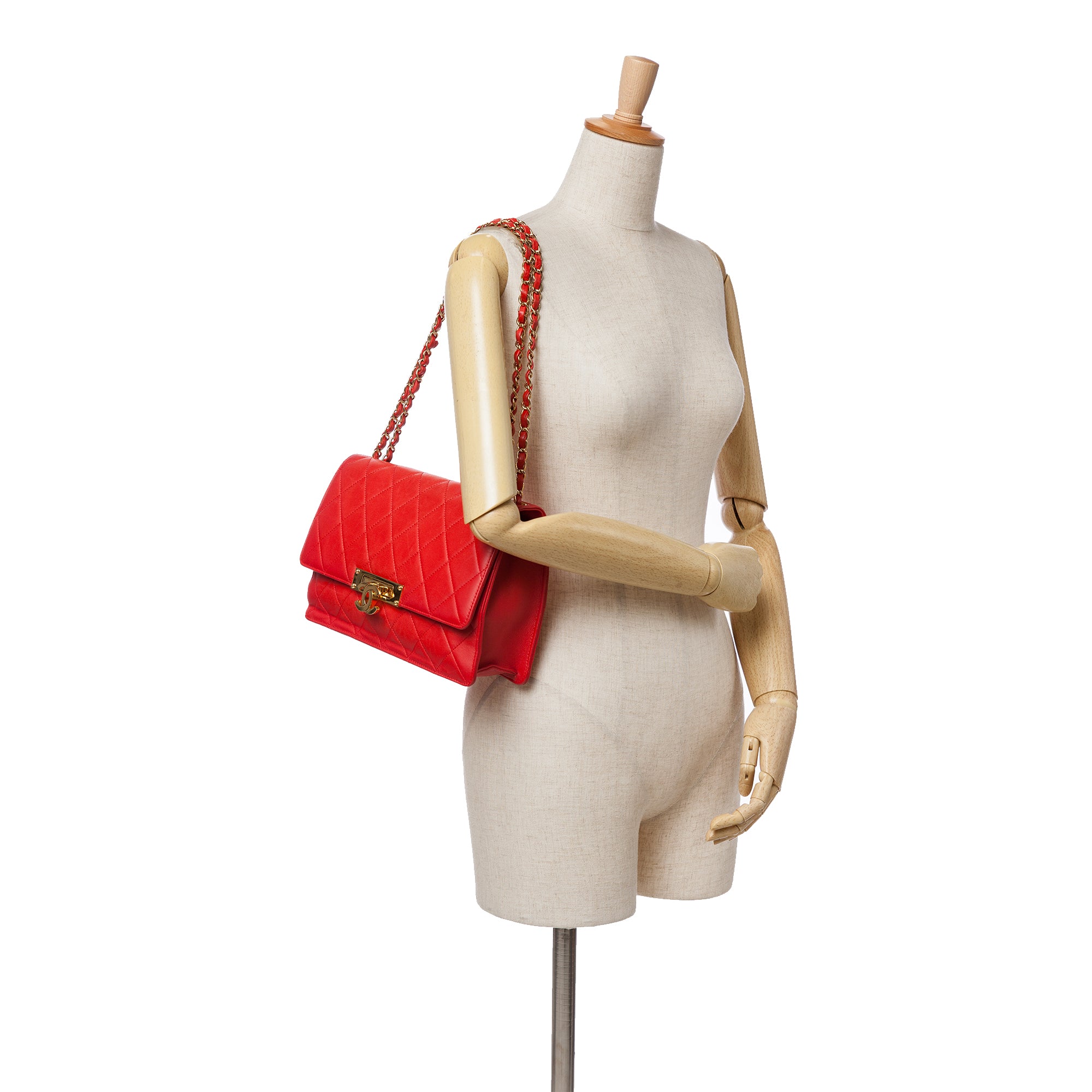 Chanel Quilted Lambskin Golden Class Flap - image 10