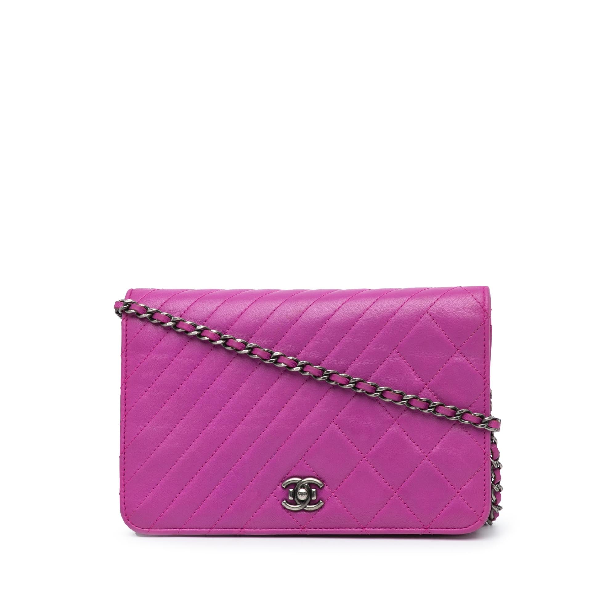 Chanel Quilted Lambskin Coco Boy Wallet On Chain - image 1