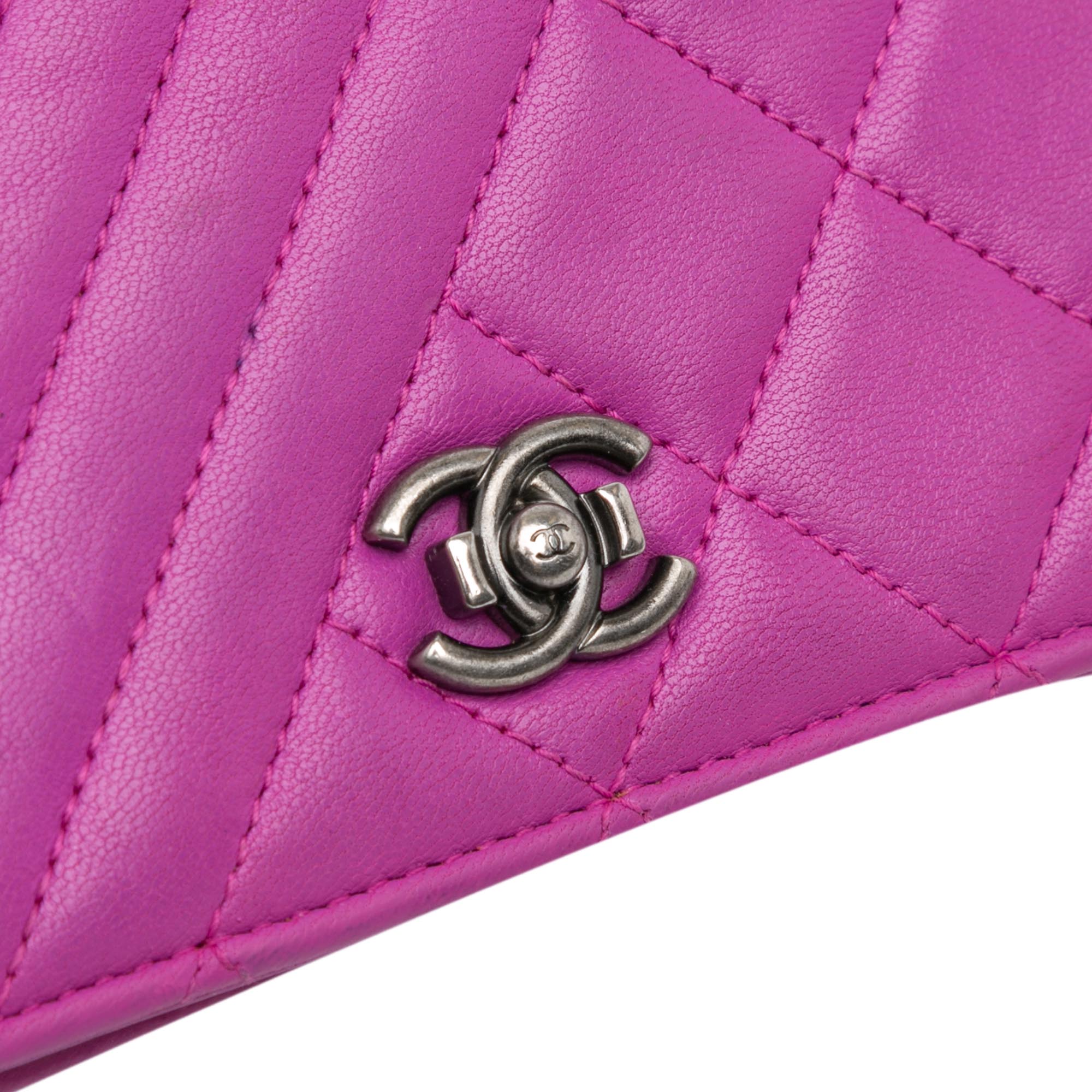 Chanel Quilted Lambskin Coco Boy Wallet On Chain - image 8