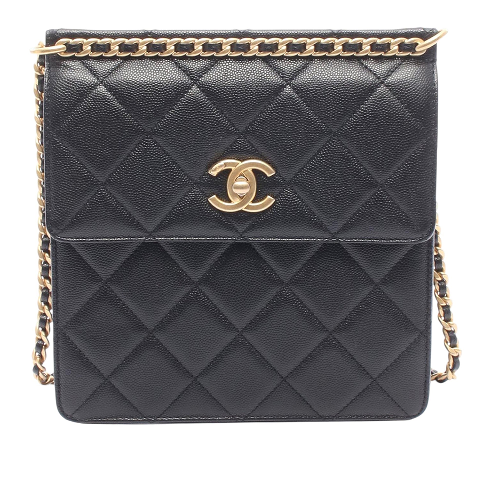 Chanel CC Caviar Square Chain Backpack - image 1