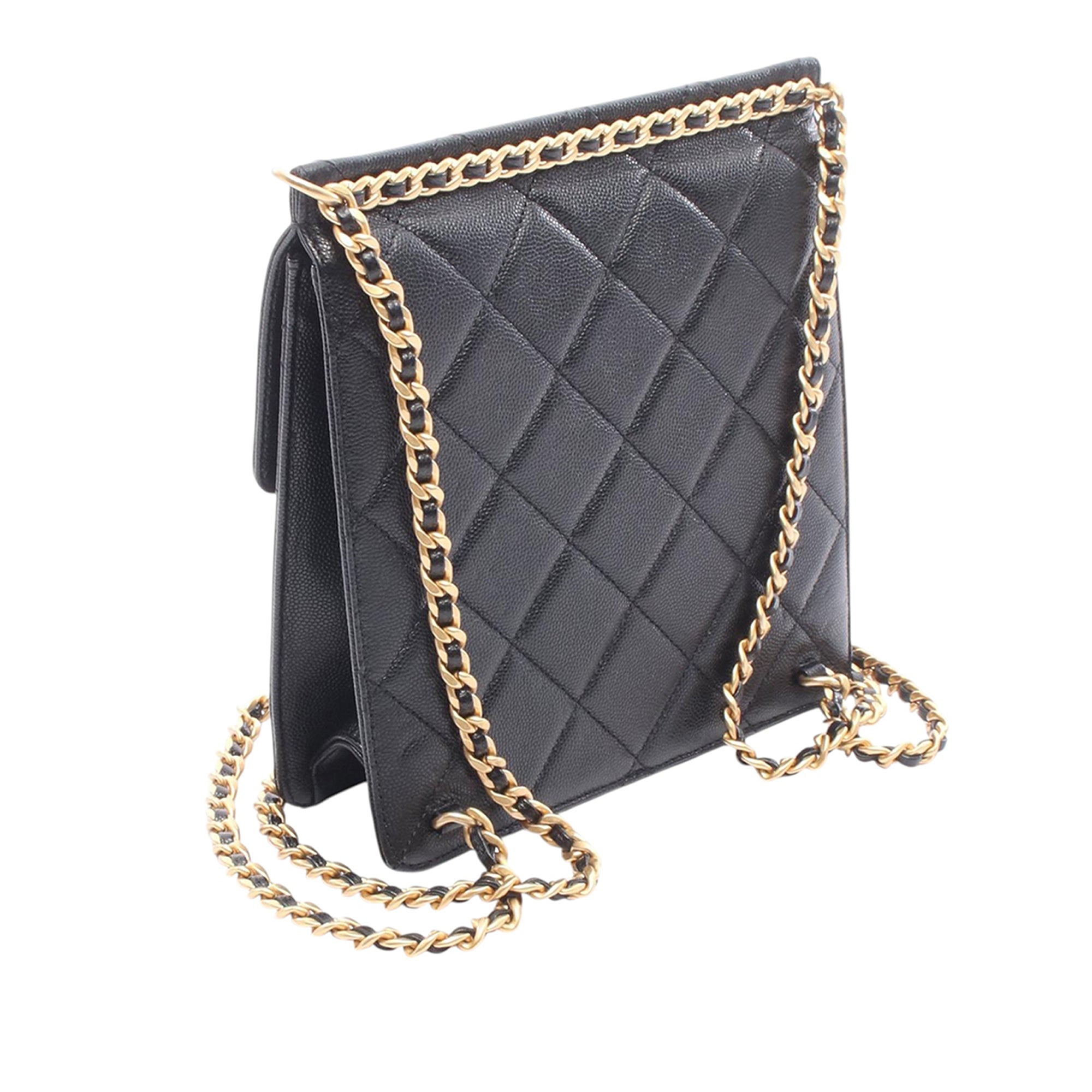 Chanel CC Caviar Square Chain Backpack - image 2