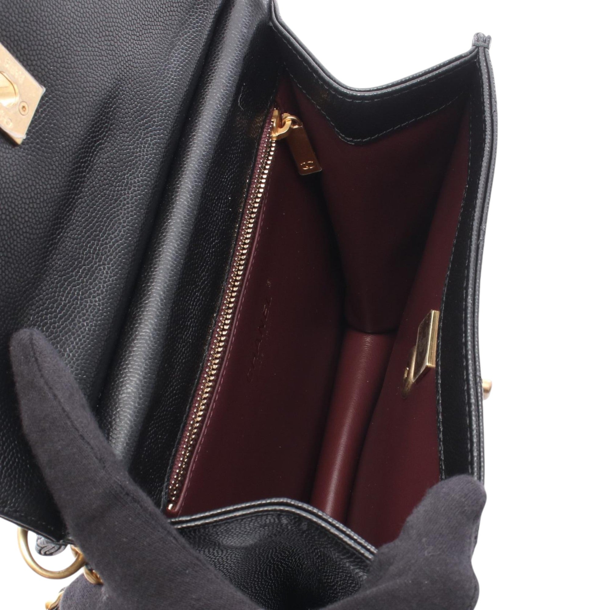 Chanel CC Caviar Square Chain Backpack - image 3