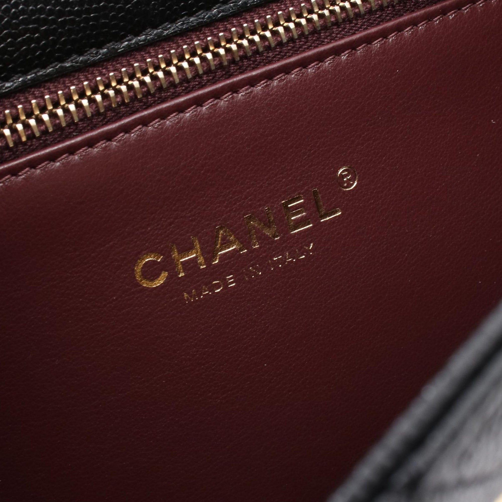 Chanel CC Caviar Square Chain Backpack - image 4