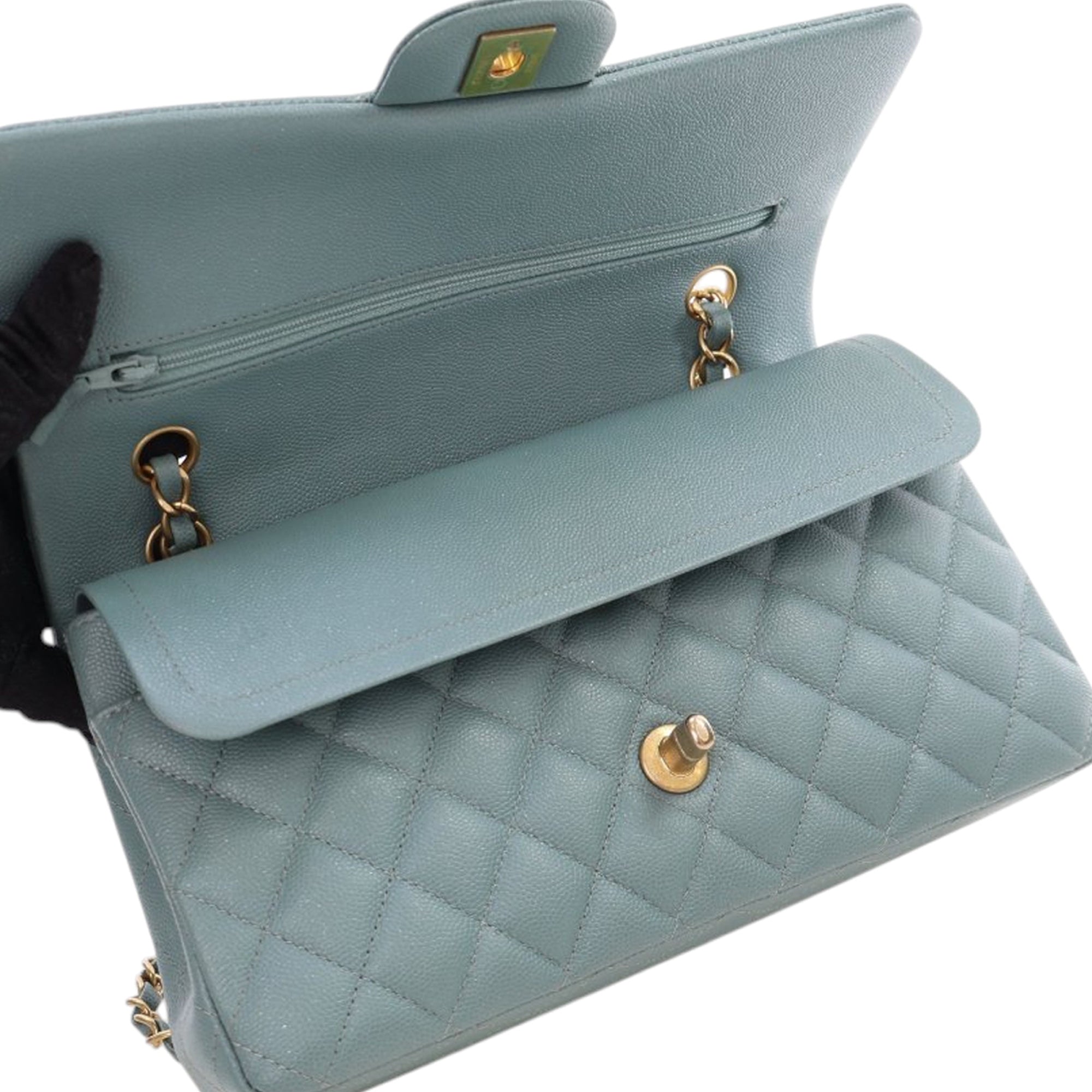 Chanel Medium Classic Iridescent Caviar Double Flap - image 7