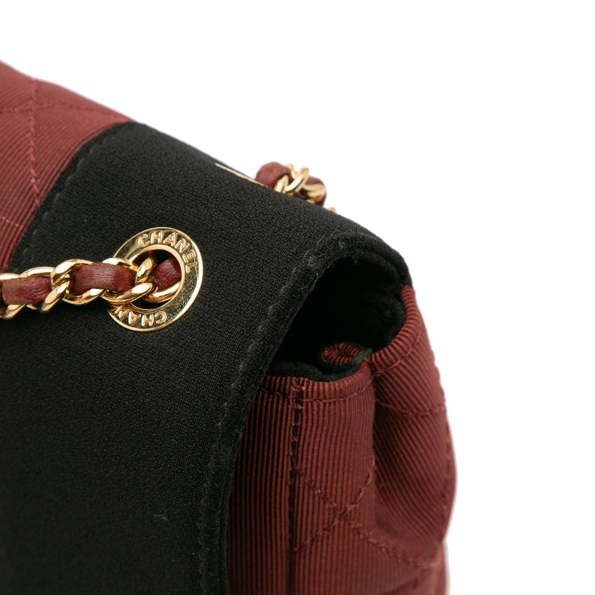 Chanel Small Bicolor Quilted Grosgrain Satin Small Mademoiselle Double Flap - image 11