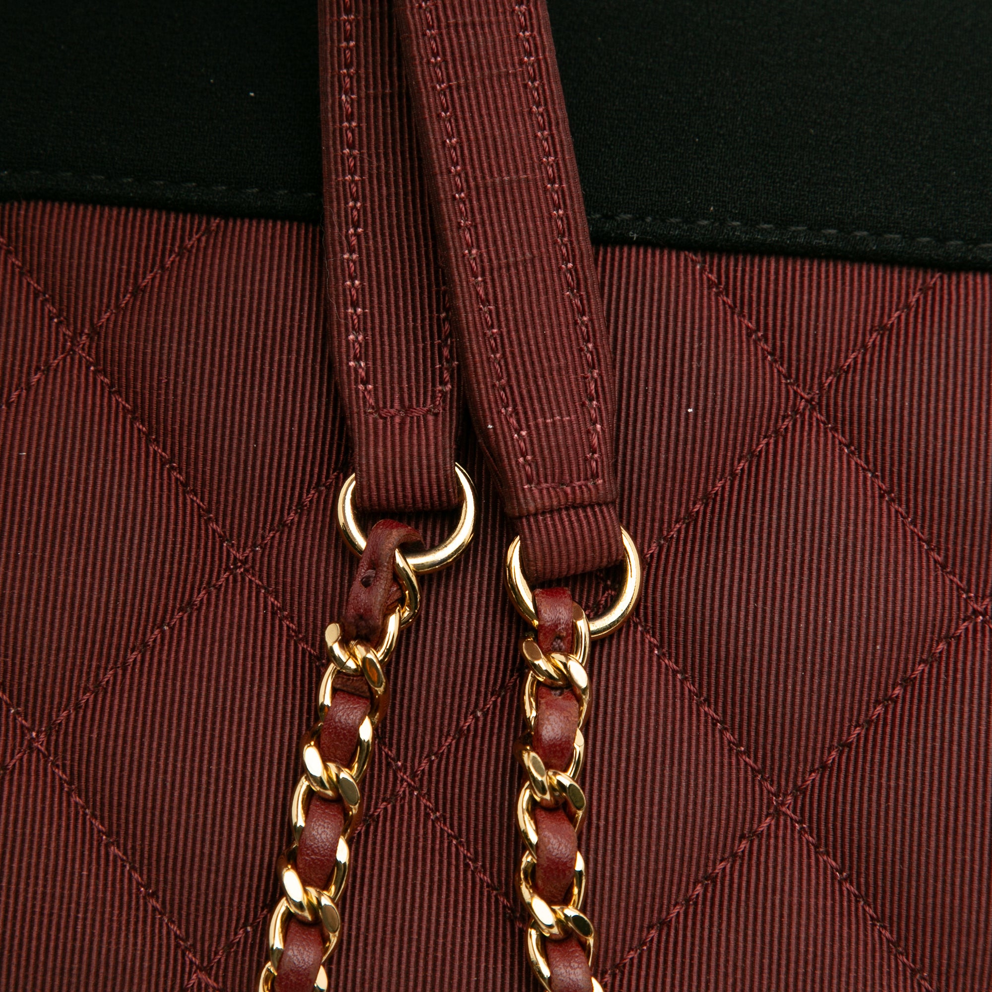 Chanel Small Bicolor Quilted Grosgrain Satin Small Mademoiselle Double Flap - image 12