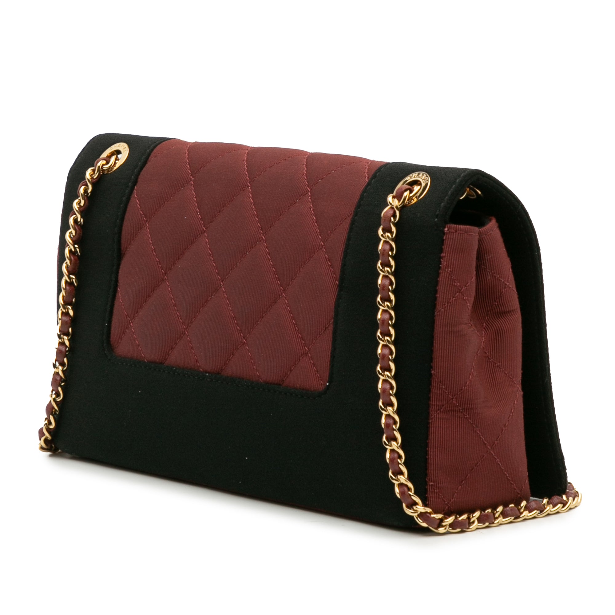 Chanel Small Bicolor Quilted Grosgrain Satin Small Mademoiselle Double Flap - image 2