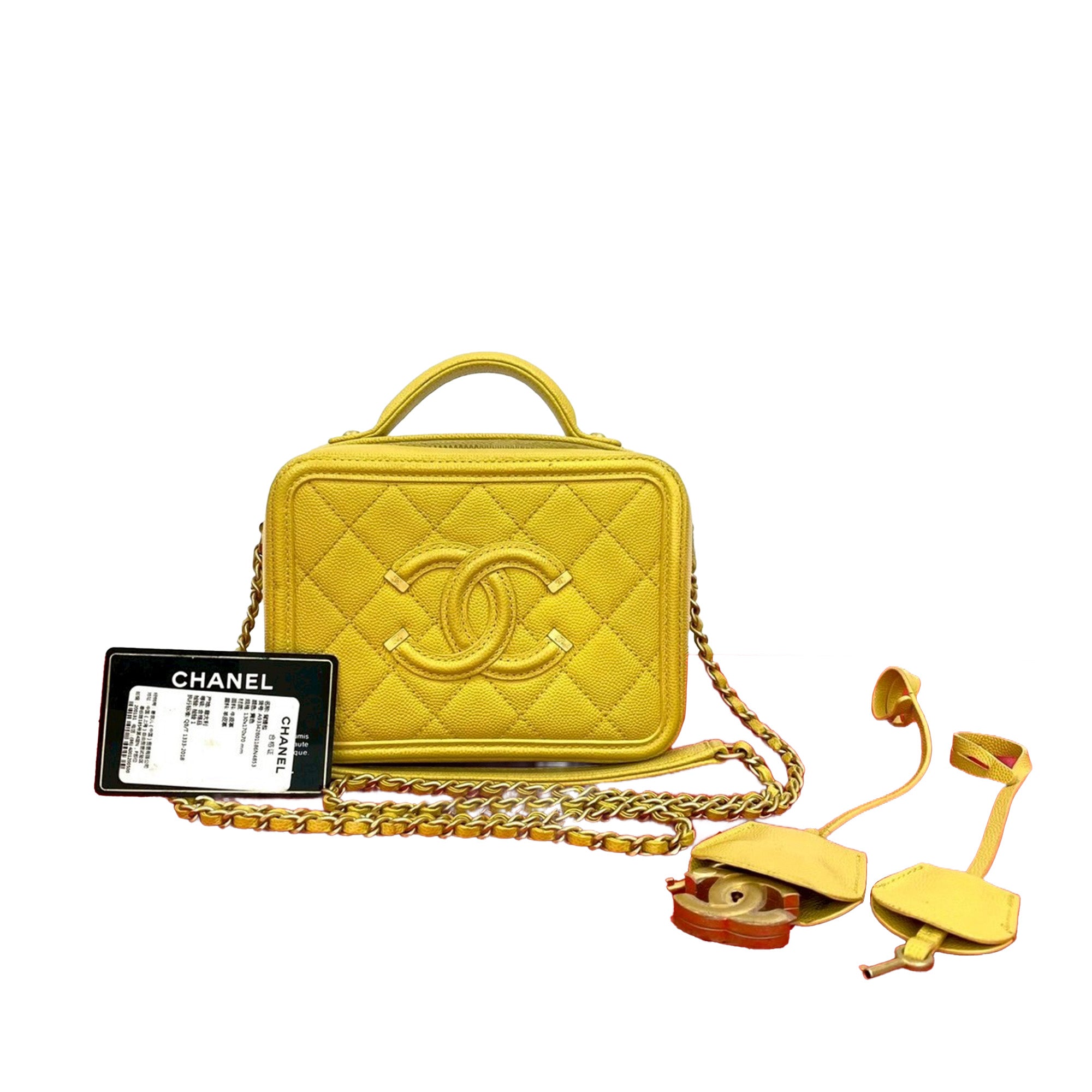 Chanel Small Caviar CC Filigree Vanity Case - image 10