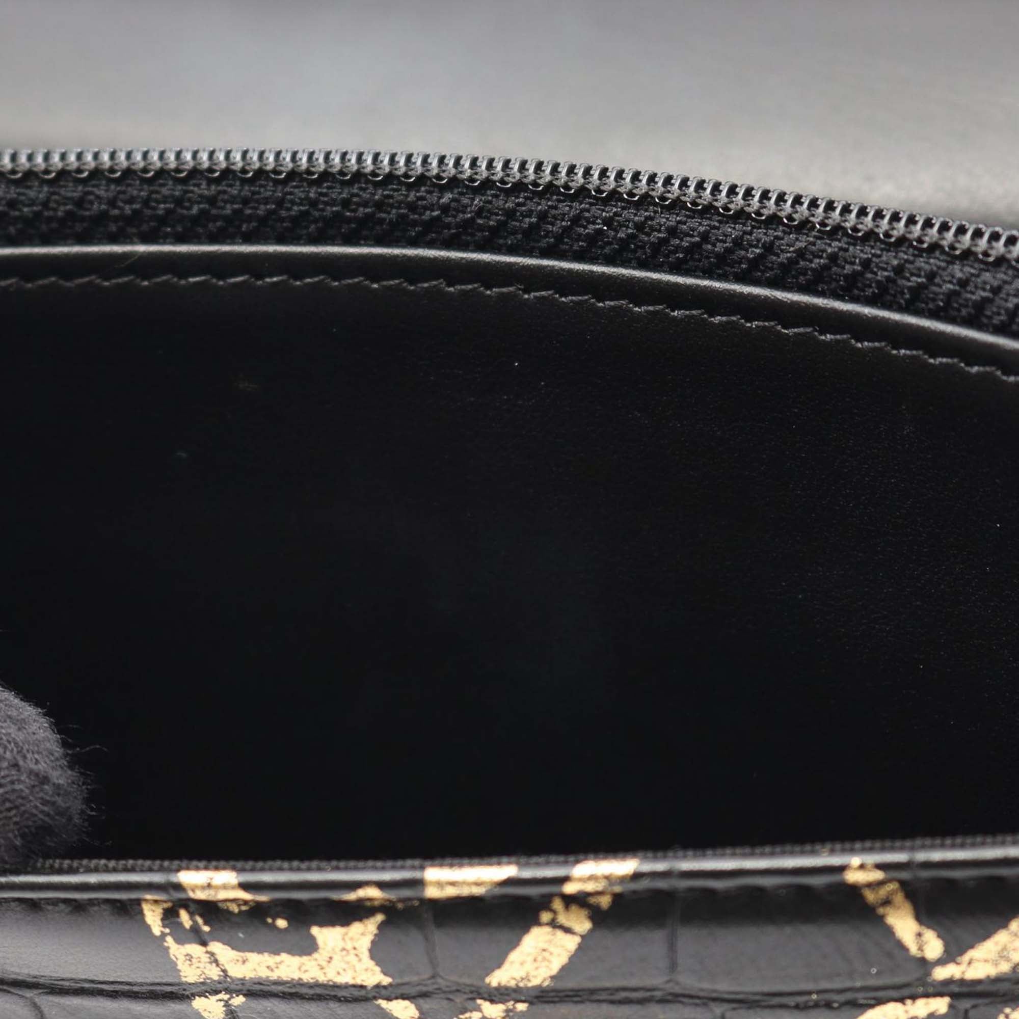 Chanel Calfskin Crocodile Embossed Graffiti Reissue 2.55 Shoulder Bag - image 5