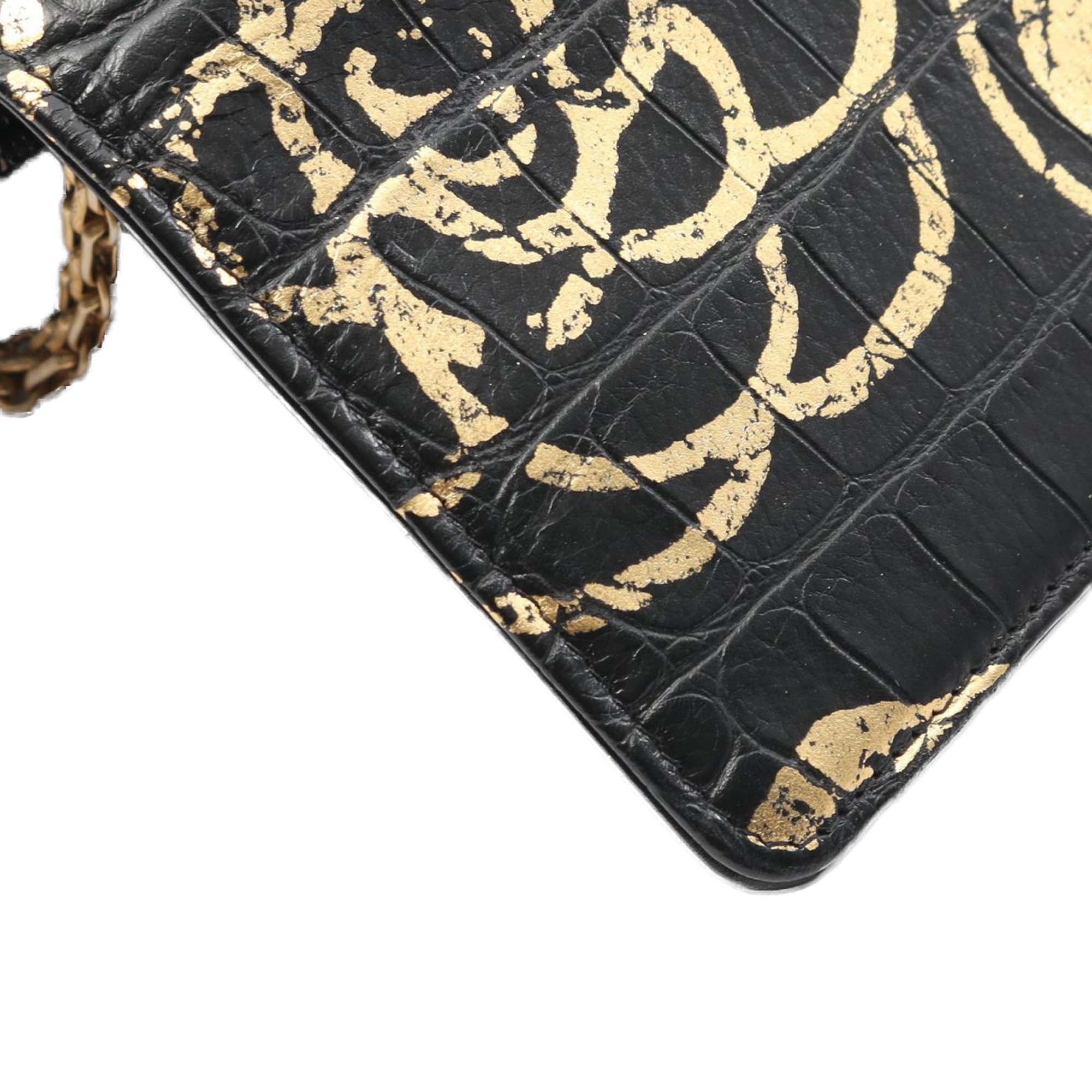 Chanel Calfskin Crocodile Embossed Graffiti Reissue 2.55 Shoulder Bag - image 8