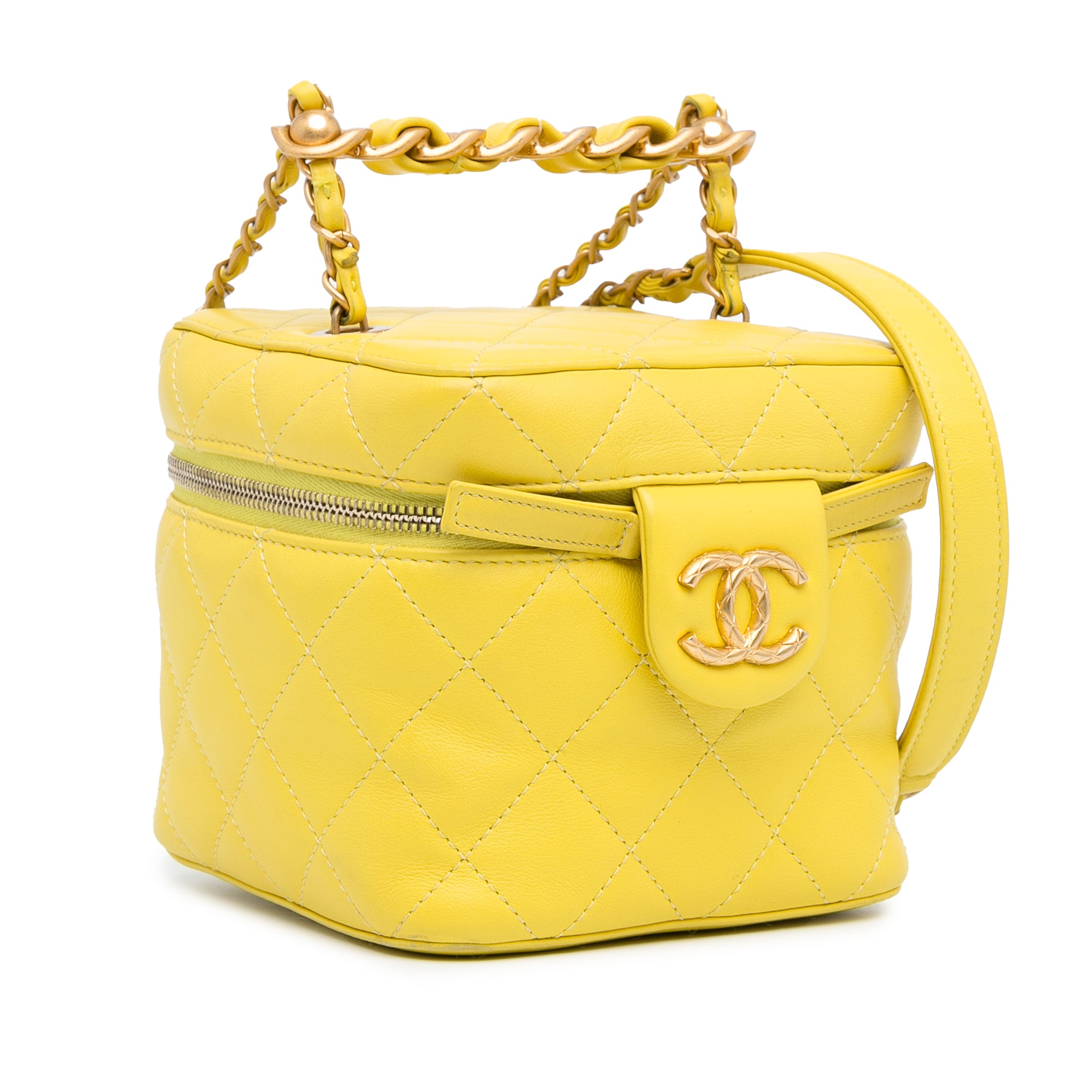 Chanel CC Quilted Lambskin Vanity Case - image 2
