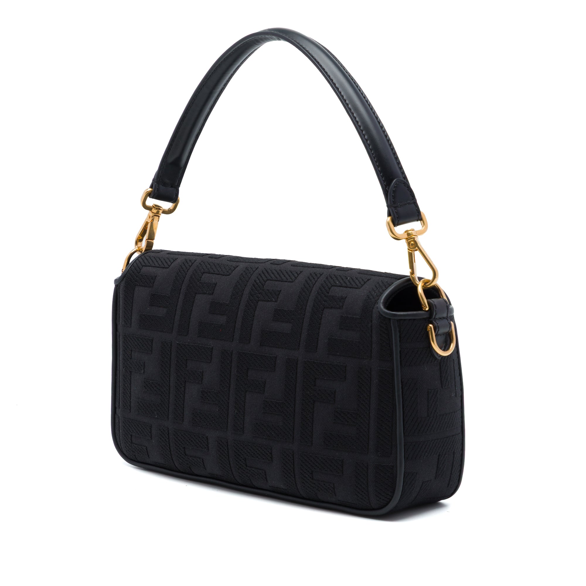 Fendi Zucca Embroidered Canvas Baguette Satchel - image 2