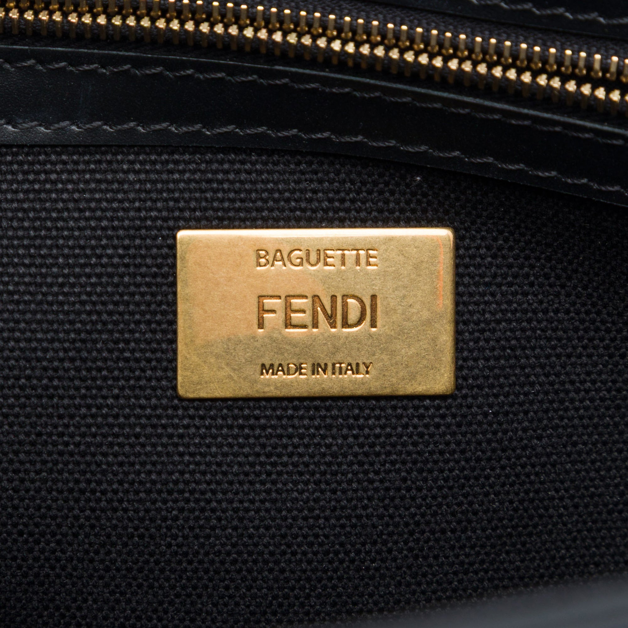 Fendi Zucca Embroidered Canvas Baguette Satchel - image 5