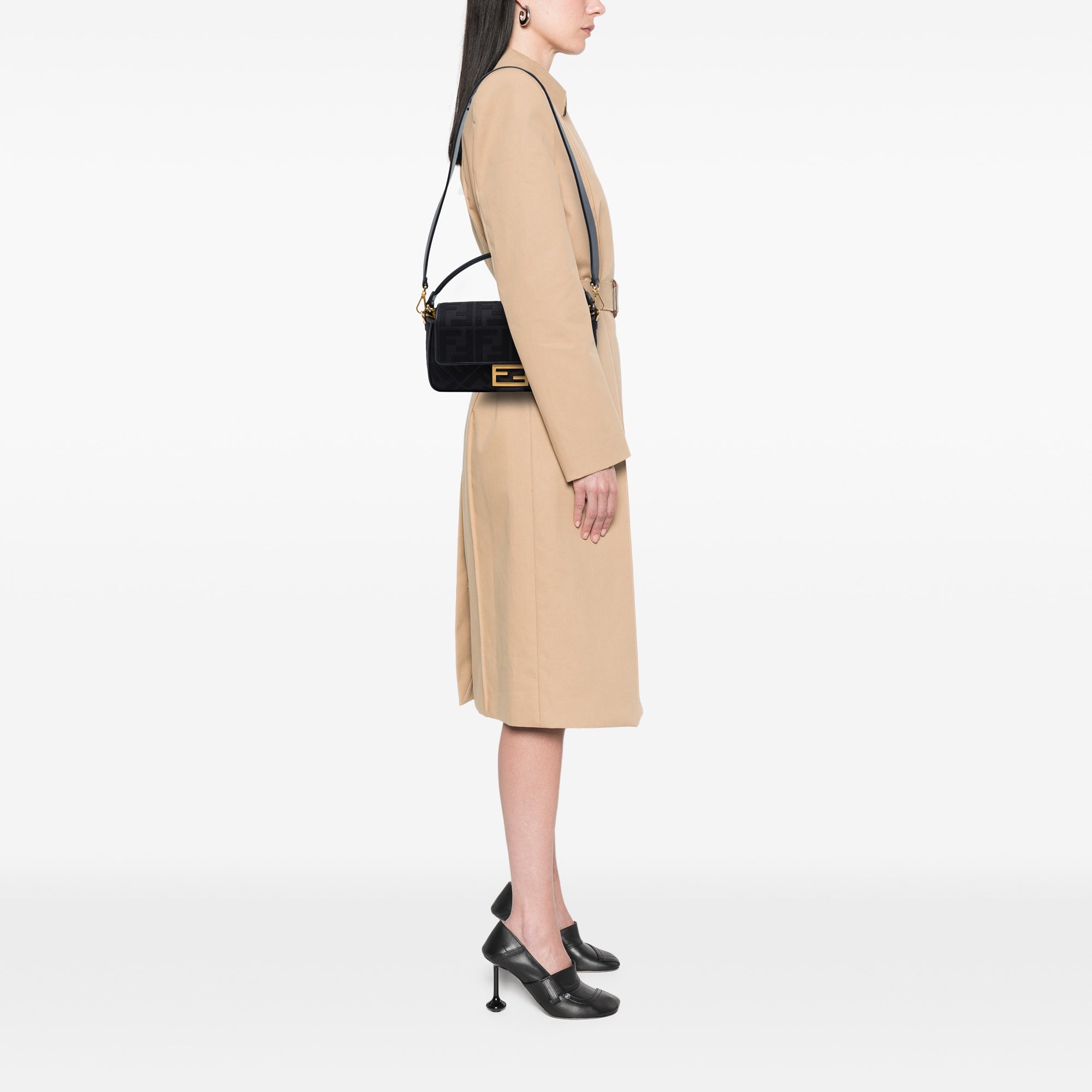 Fendi Zucca Embroidered Canvas Baguette Satchel - image 6
