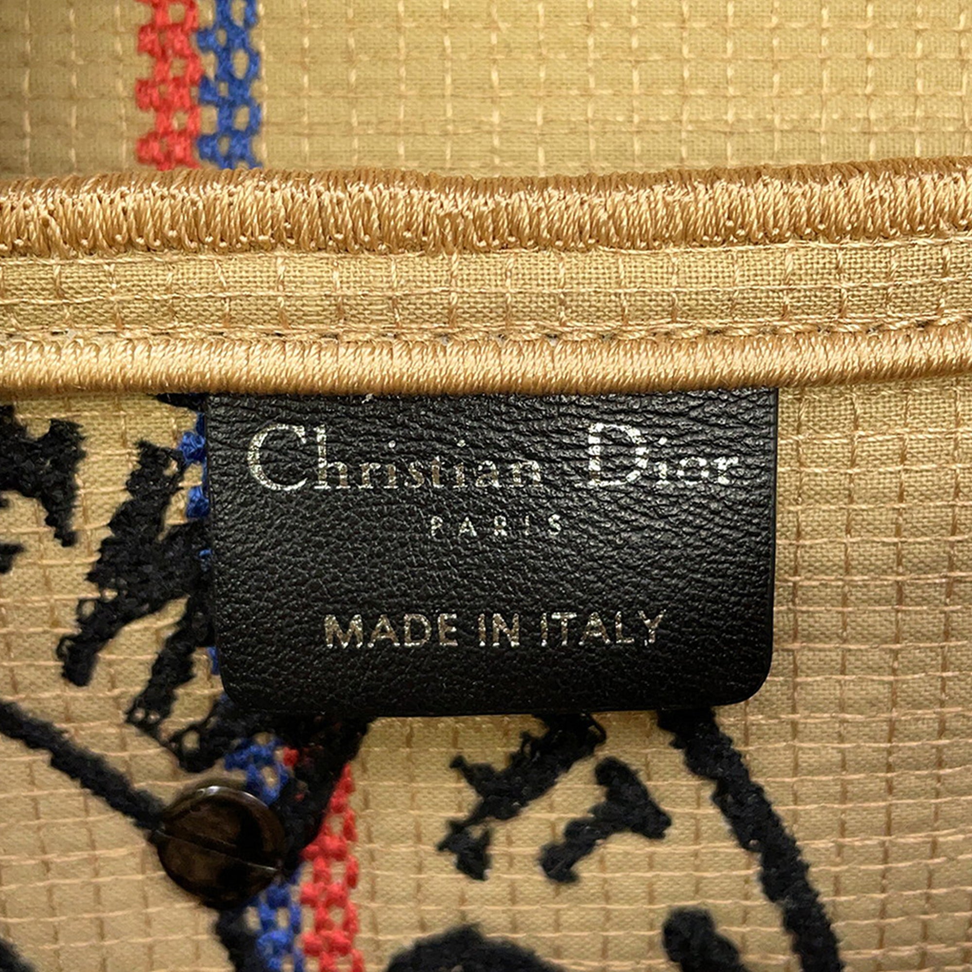 Dior Jute Union Embroidered Saddle Bag - image 5