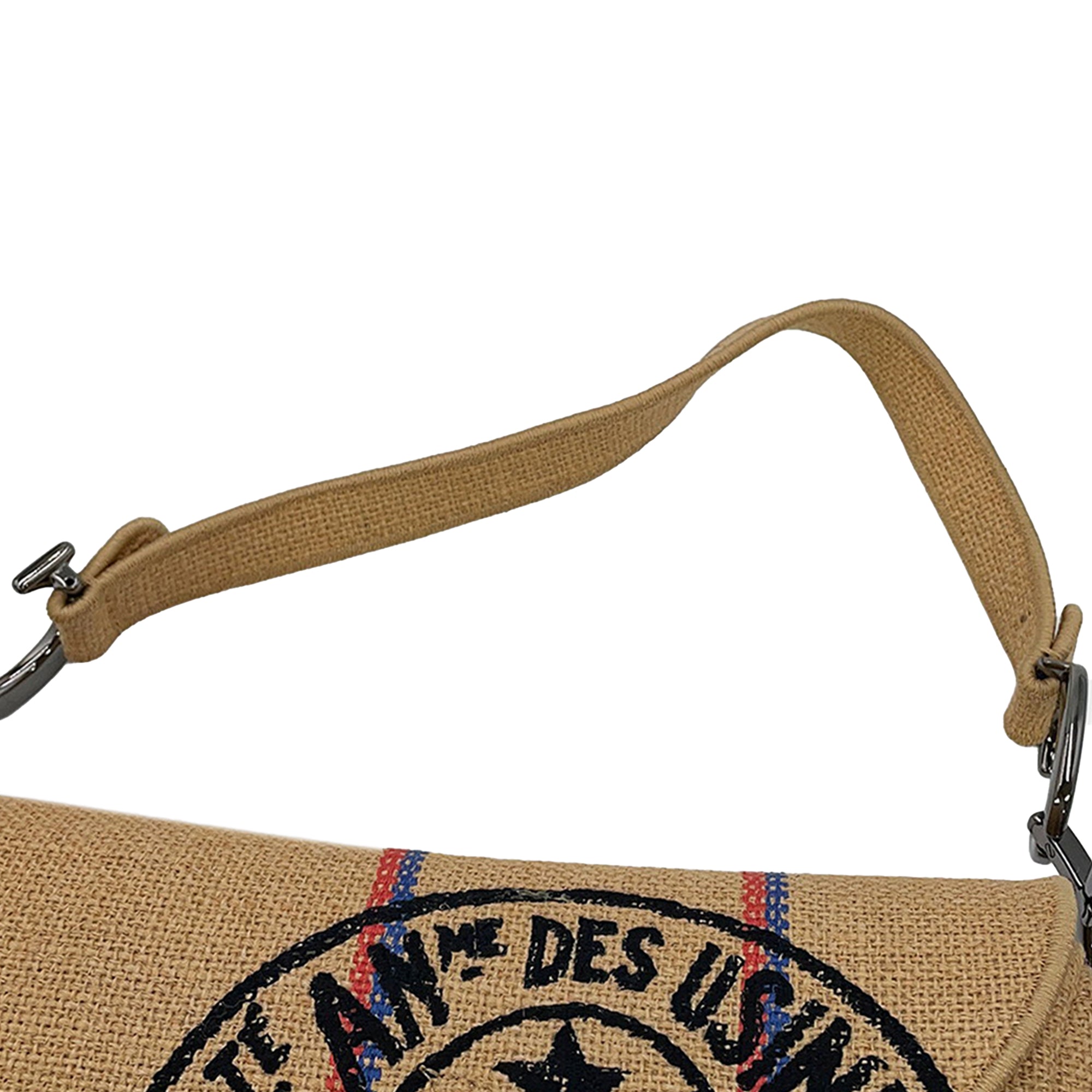 Dior Jute Union Embroidered Saddle Bag - image 9