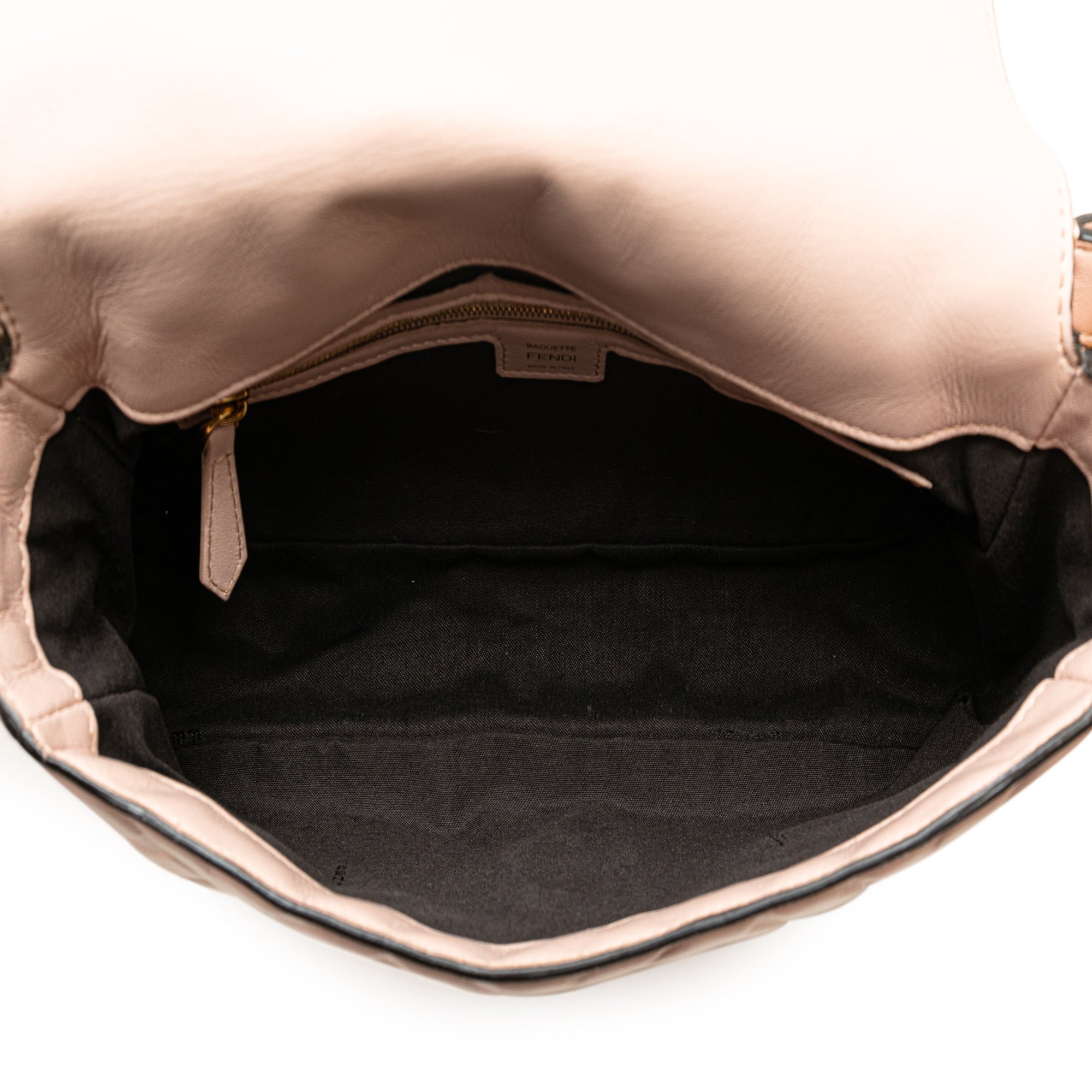 Fendi Zucca Embossed Leather Baguette Satchel - image 4
