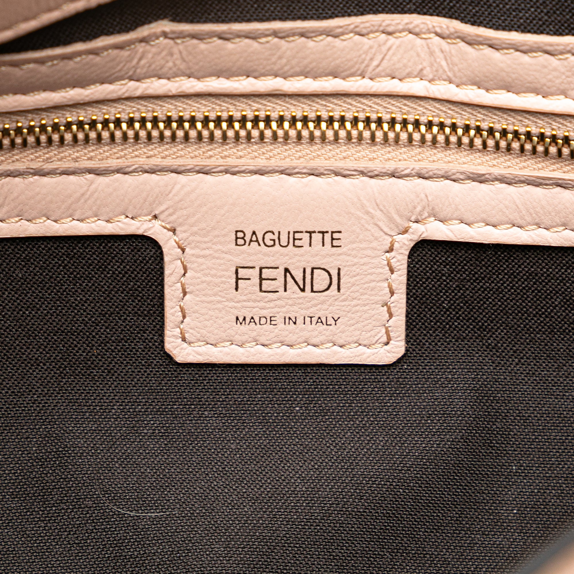 Fendi Zucca Embossed Leather Baguette Satchel - image 5
