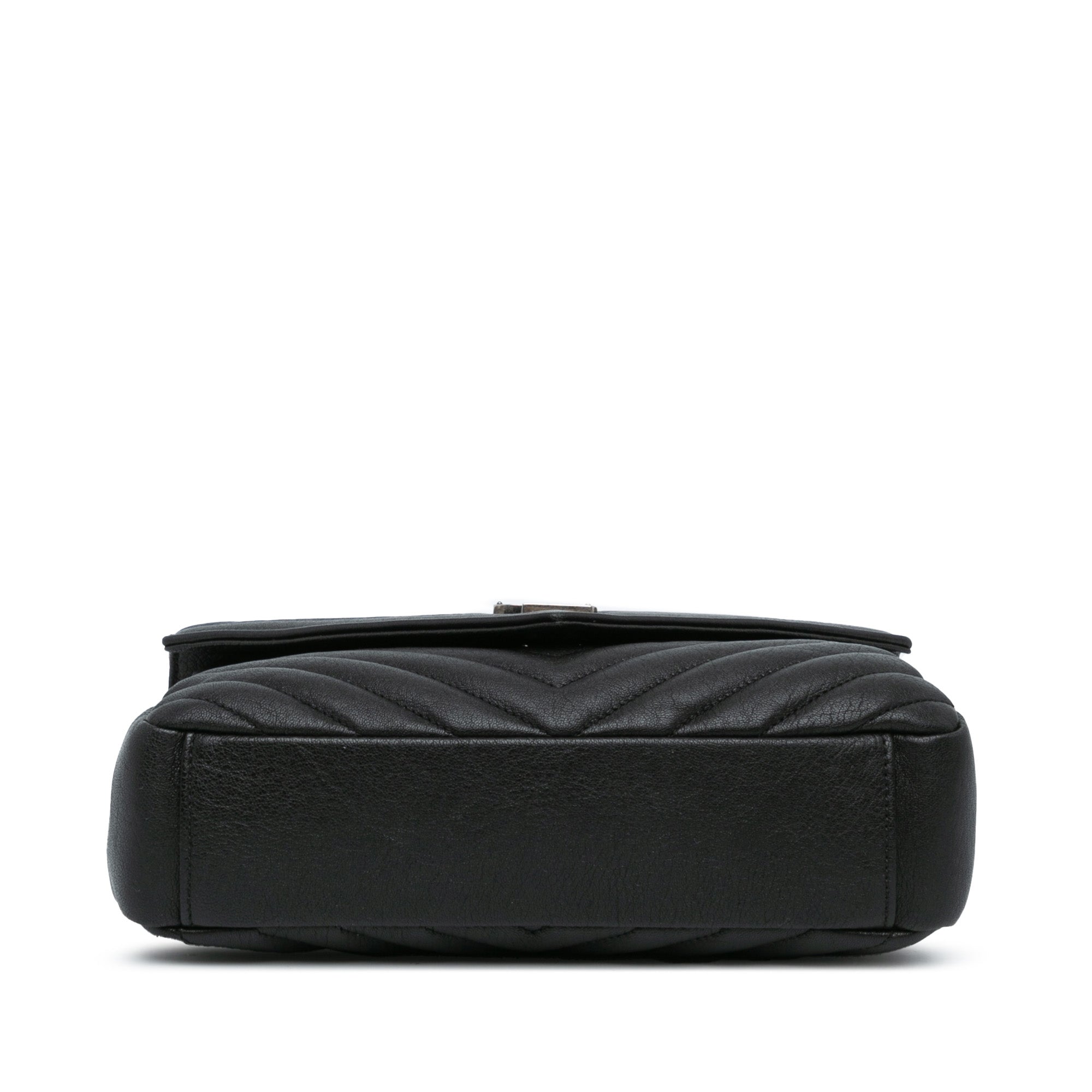 Saint Laurent Medium Quilted Chevron Sheepskin College Satchel - image 3